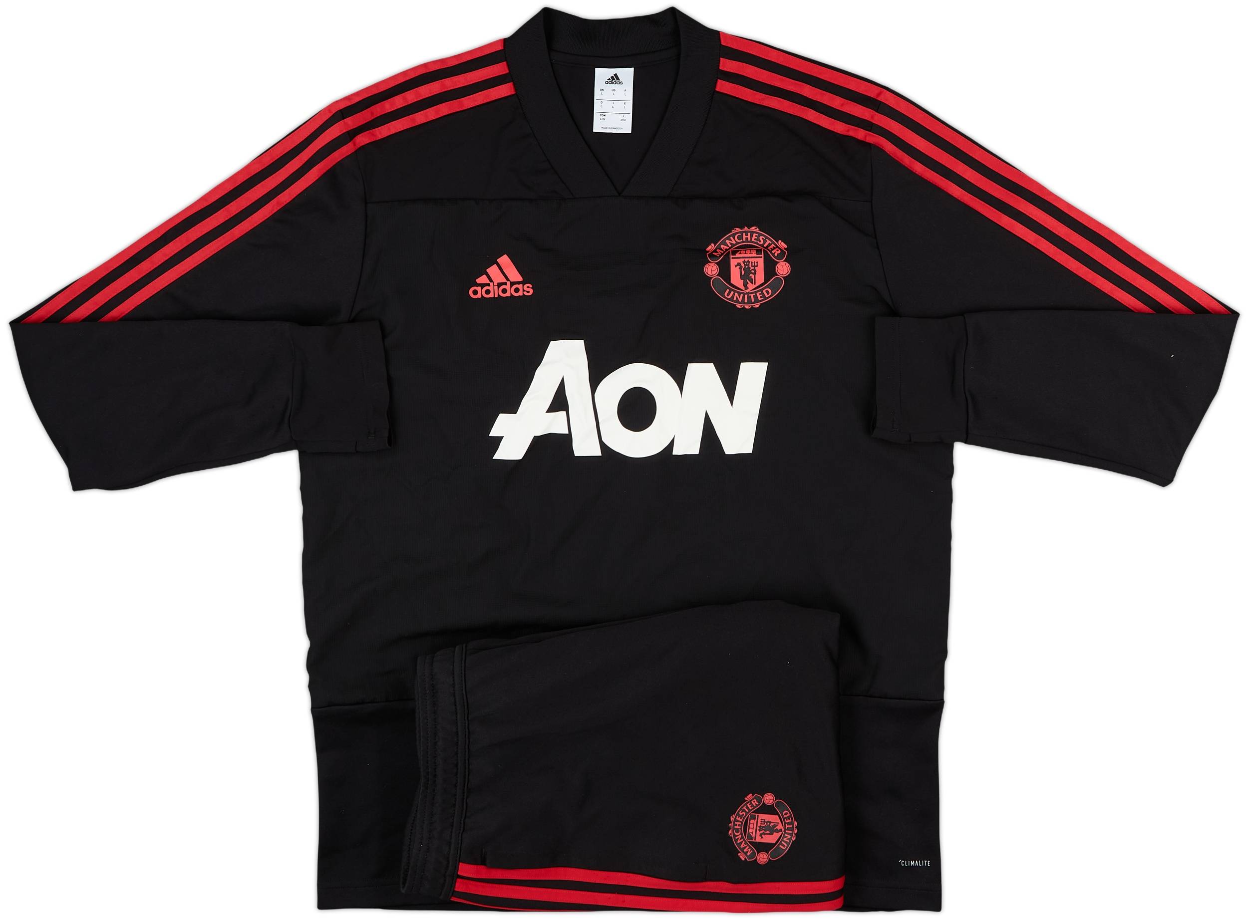 MANCHESTER UNITED-ADIDAS-AEROREADY-L-新品 Manchester United Track Jacket Mens Medium Red Adidas
