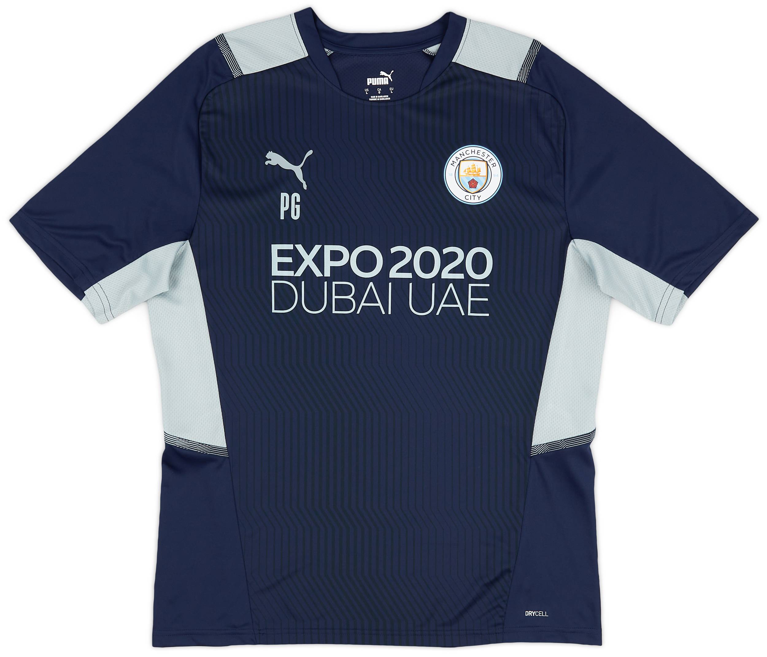 2021 22 Manchester City Staff Issue Training Shirt PG Pep Guardiola 9 10 L