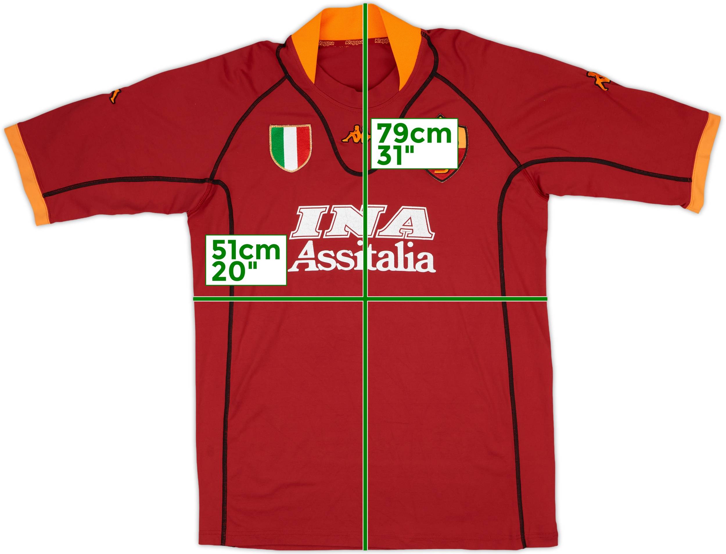 2001-02 Roma Home Shirt Batistuta #20 - 5/10 - (XXL)