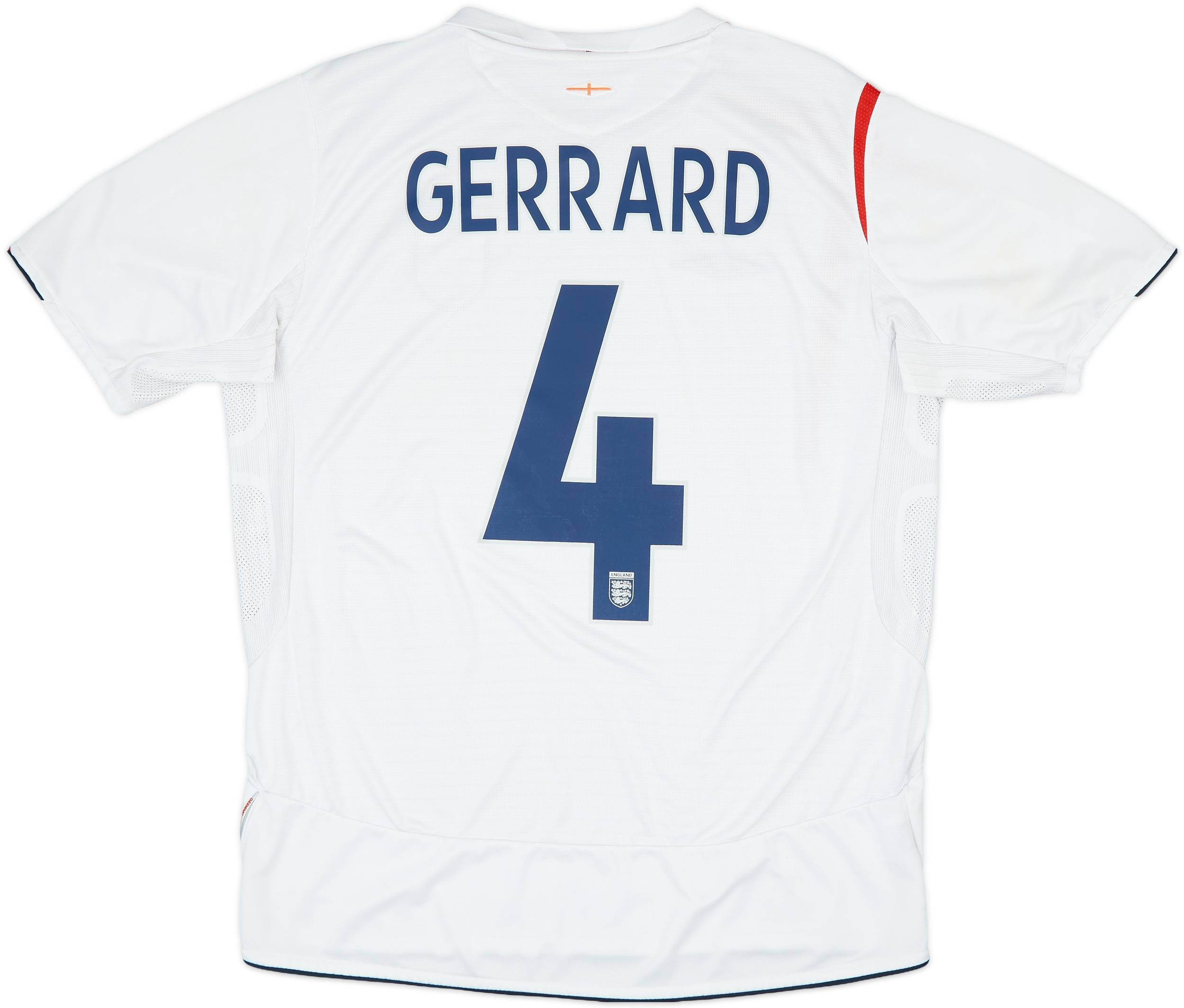 2005-07 England Home Shirt Gerrard #4 - 7/10 - (L)