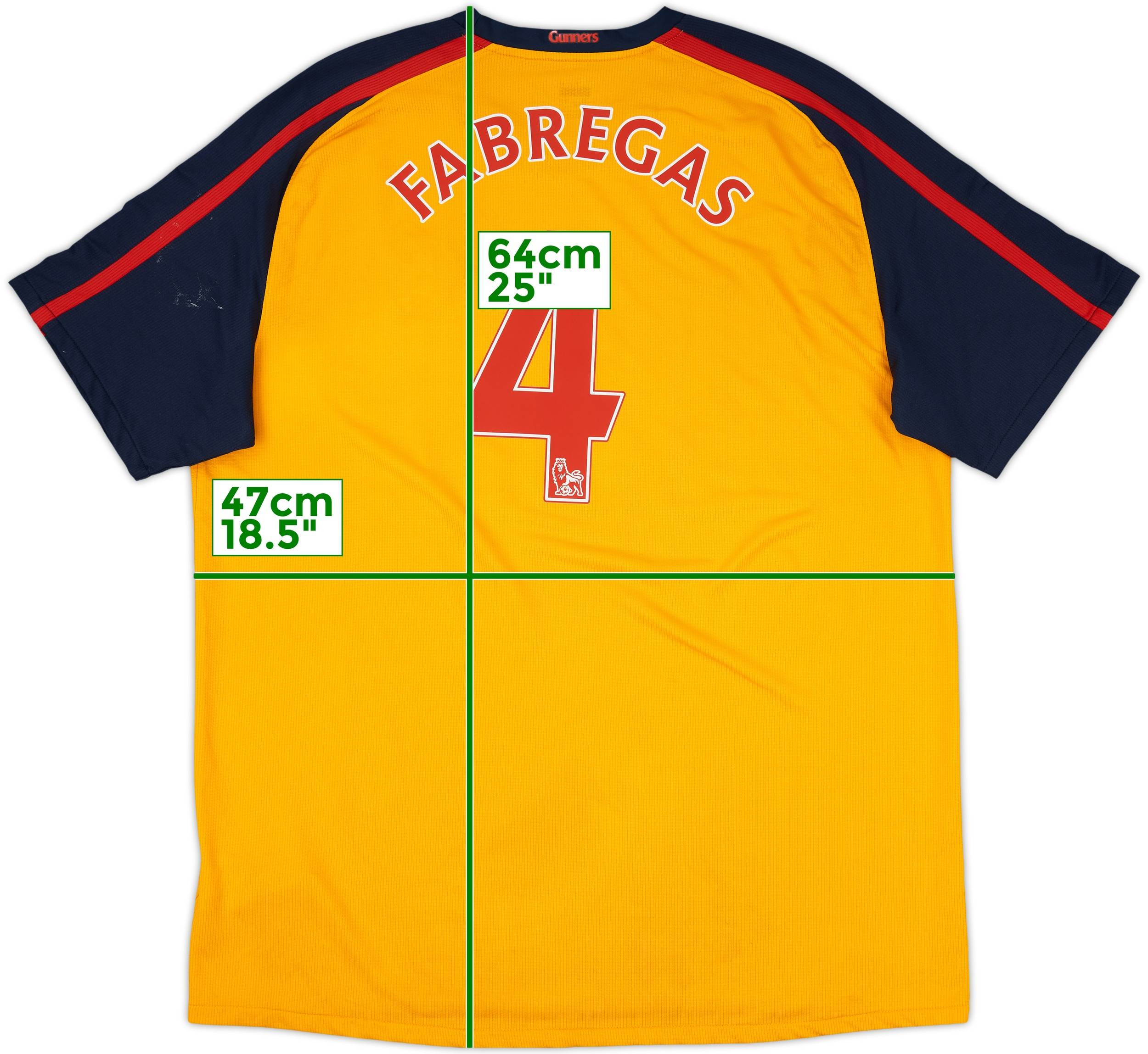 アーセナル FABREGAS 4 2008-10 Arsenal Home Shirt Fabregas #4
