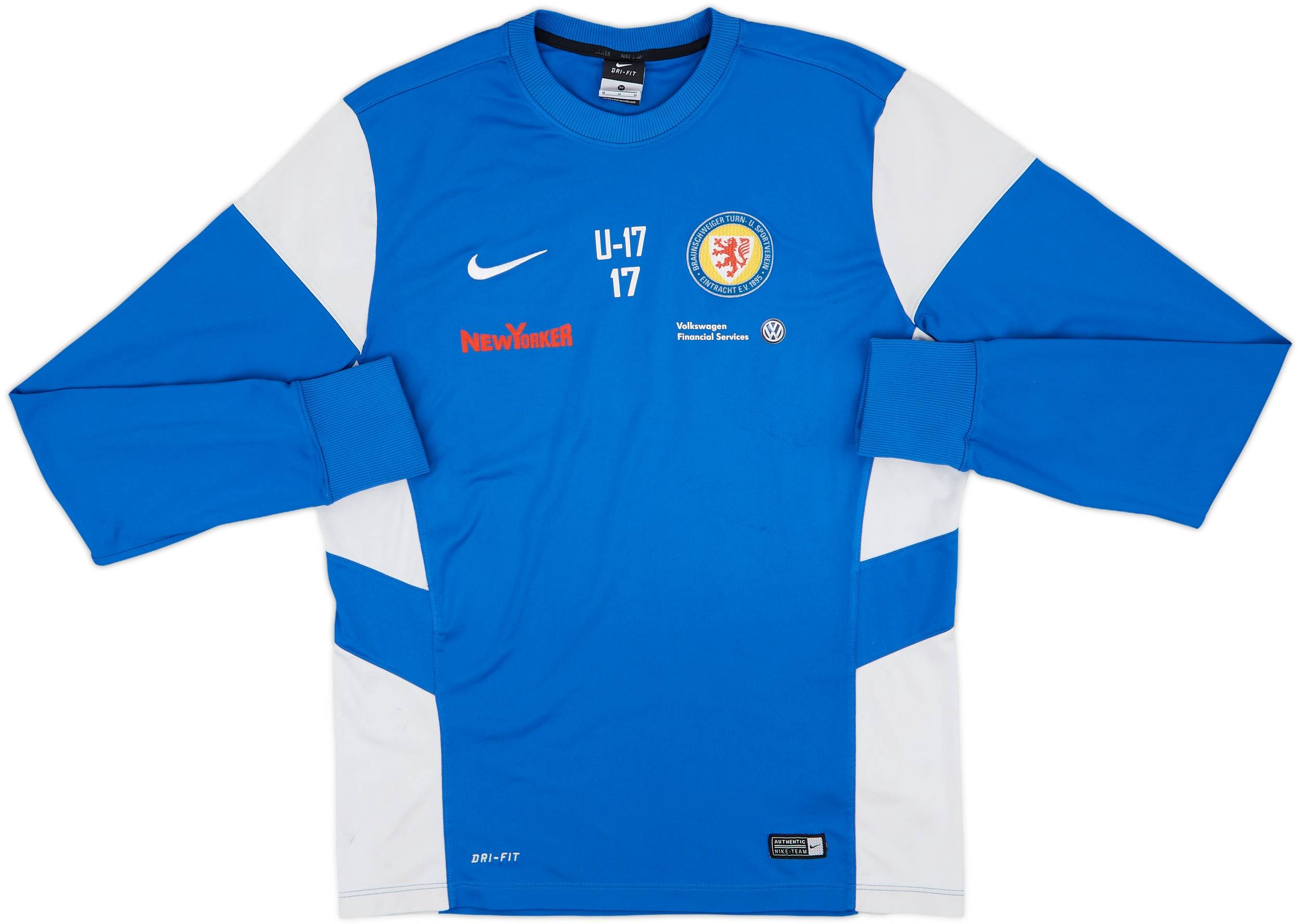 2014-15 Eintracht Braunschweig u17 Nike Player Issue Sweat Top #17 - 7/10 - (M)