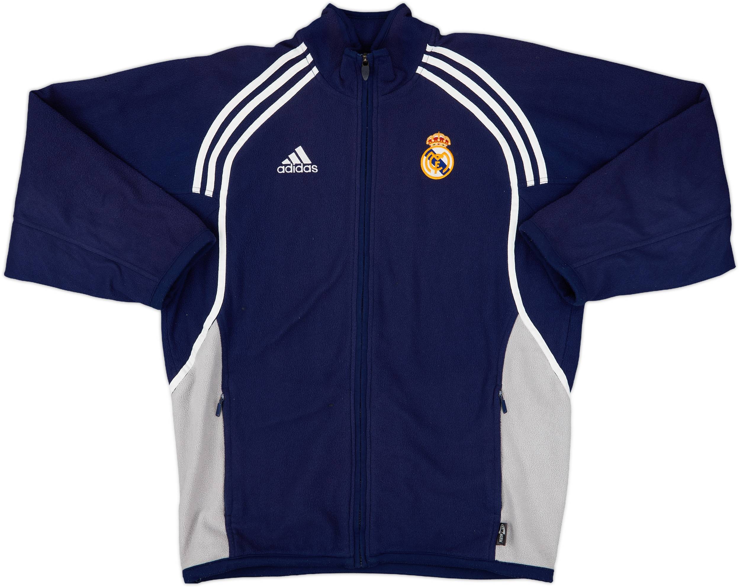 2000-01 Real Madrid adidas Fleece Track Jacket - 8/10 - (M)