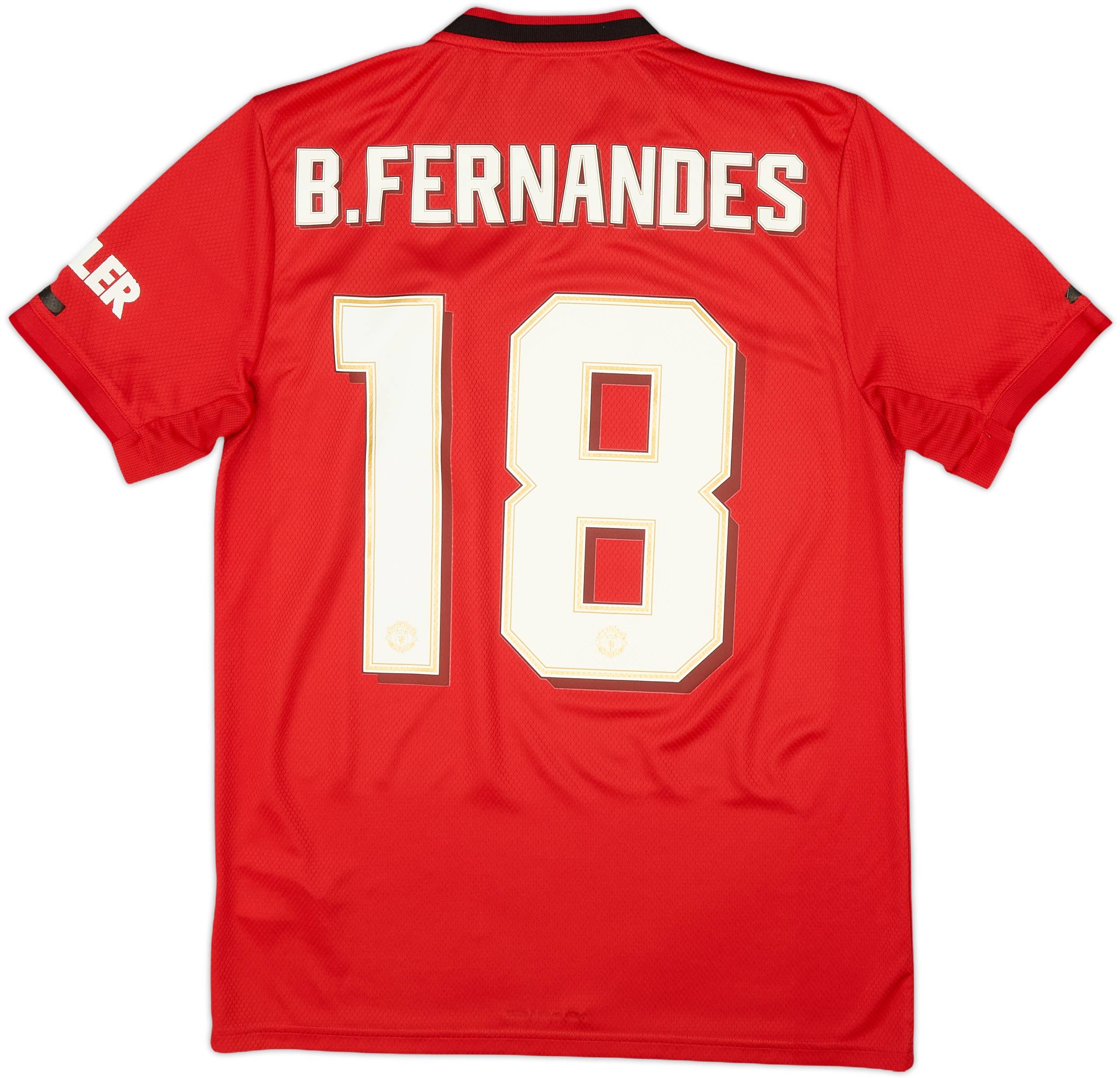 2019-20 Manchester United Home Shirt B.Fernandes #18 - 7/10 - (M)