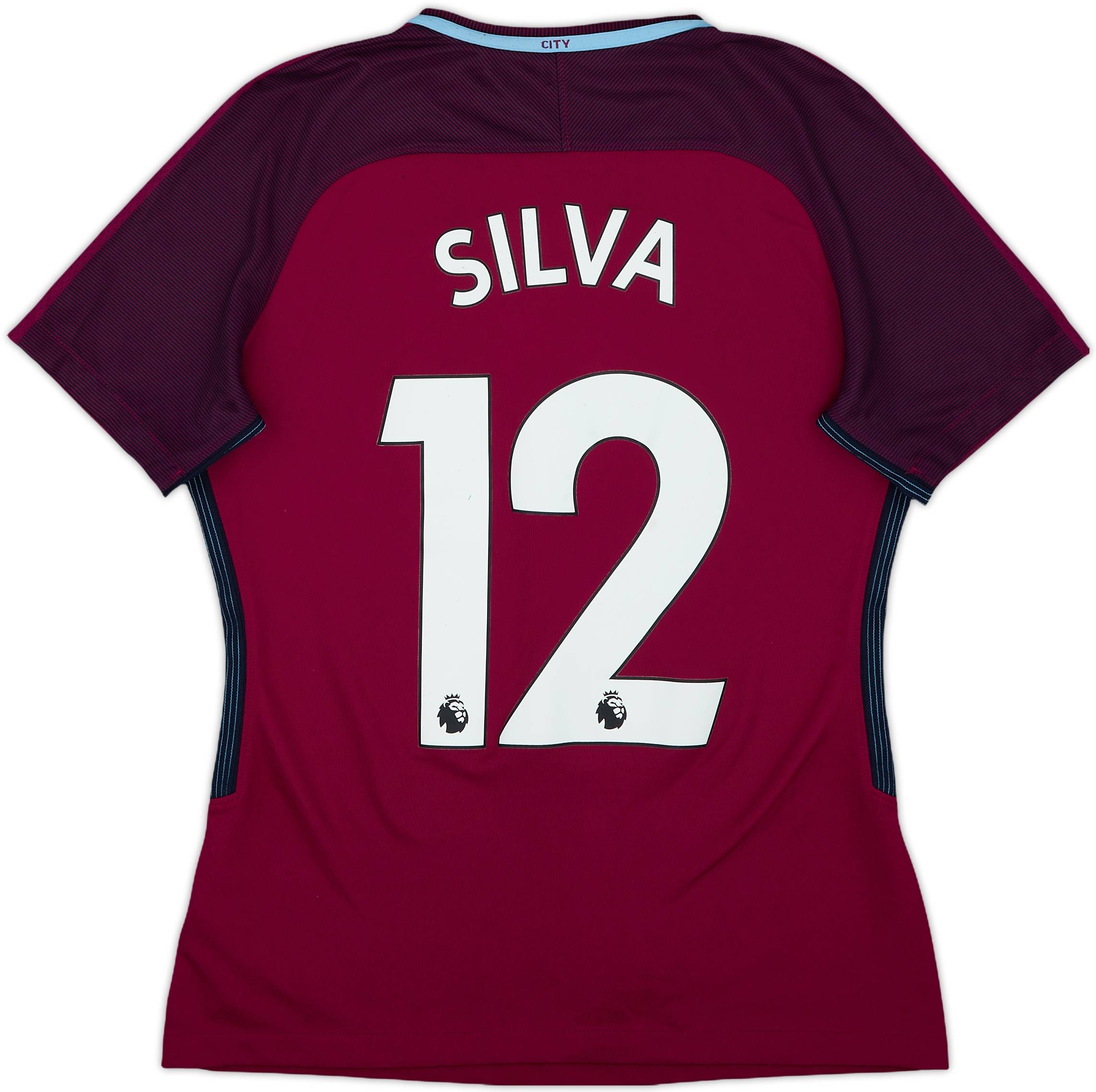 2017-18 Manchester City Away Shirt Silva #12 - 8/10 - (Women's M)
