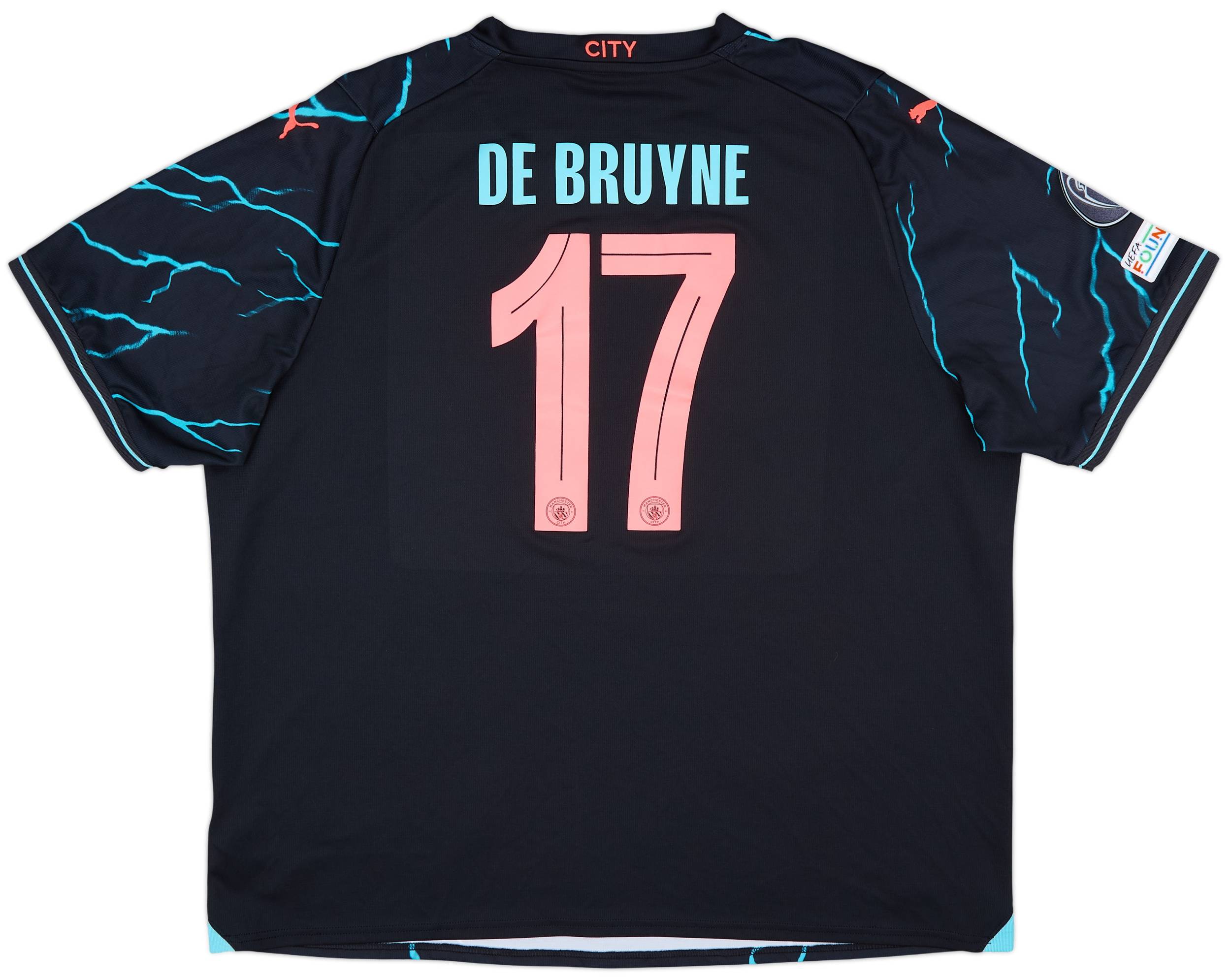 2023-24 Manchester City Third Shirt De Bruyne #17 - 7/10 - (3XL)