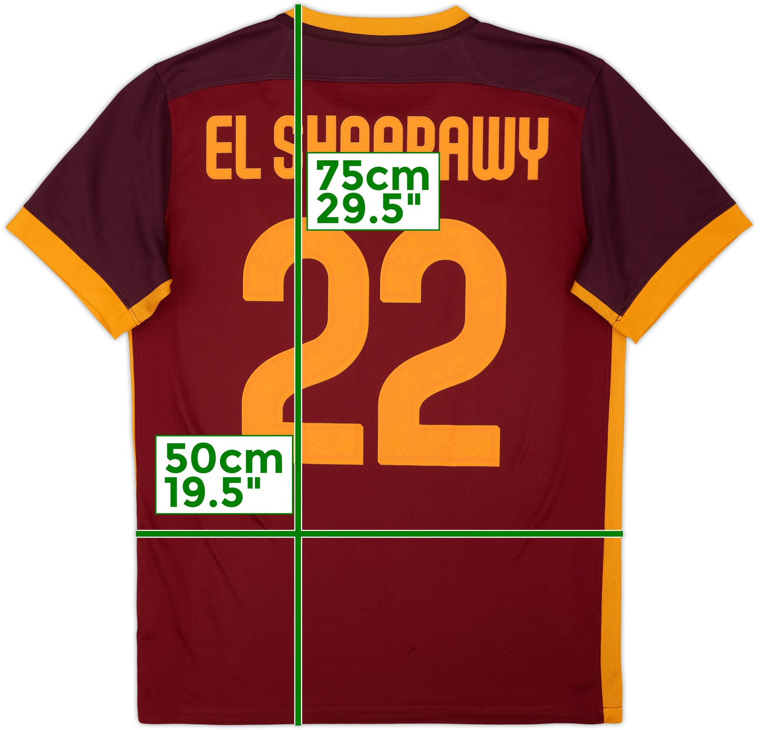 2015-16 Roma Home Shirt El Shaarawy #22 - 6/10 - (M)