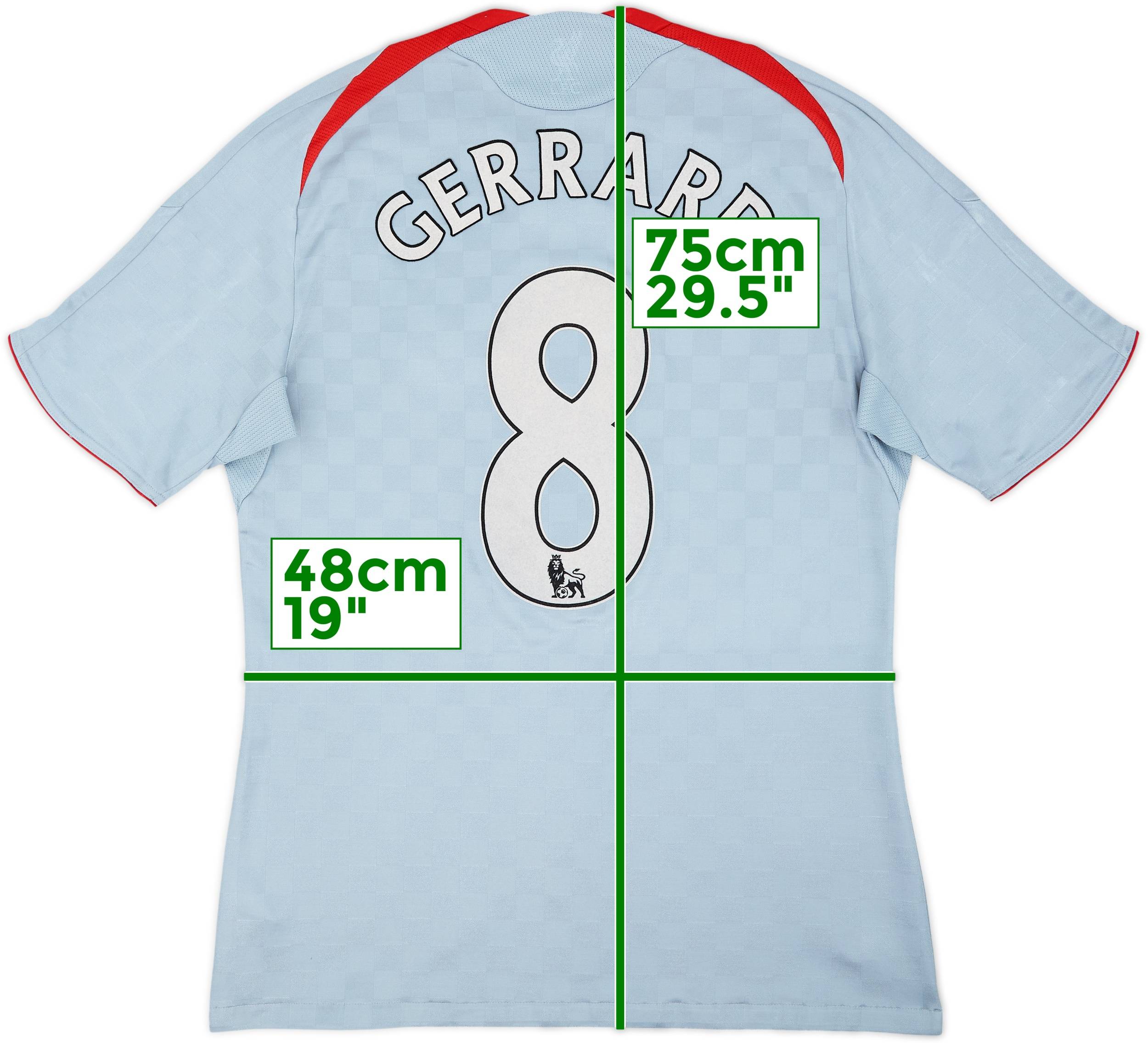 2008-09 Liverpool Away Shirt Gerrard #8 - 5/10 - (M)