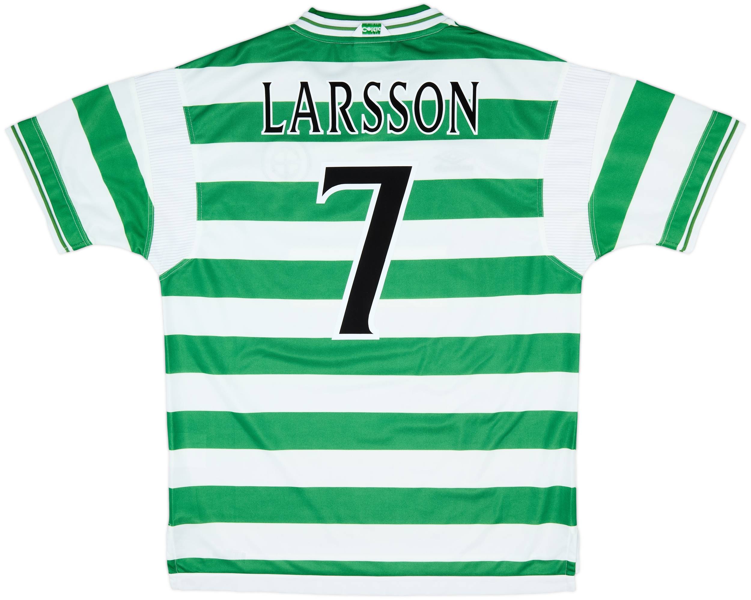 ウェア Celtic 1998/99 Home Uniform #7 LARSSON 1999-01 Celtic Home Shirt Larsson #7 - 9/10 - (XL)