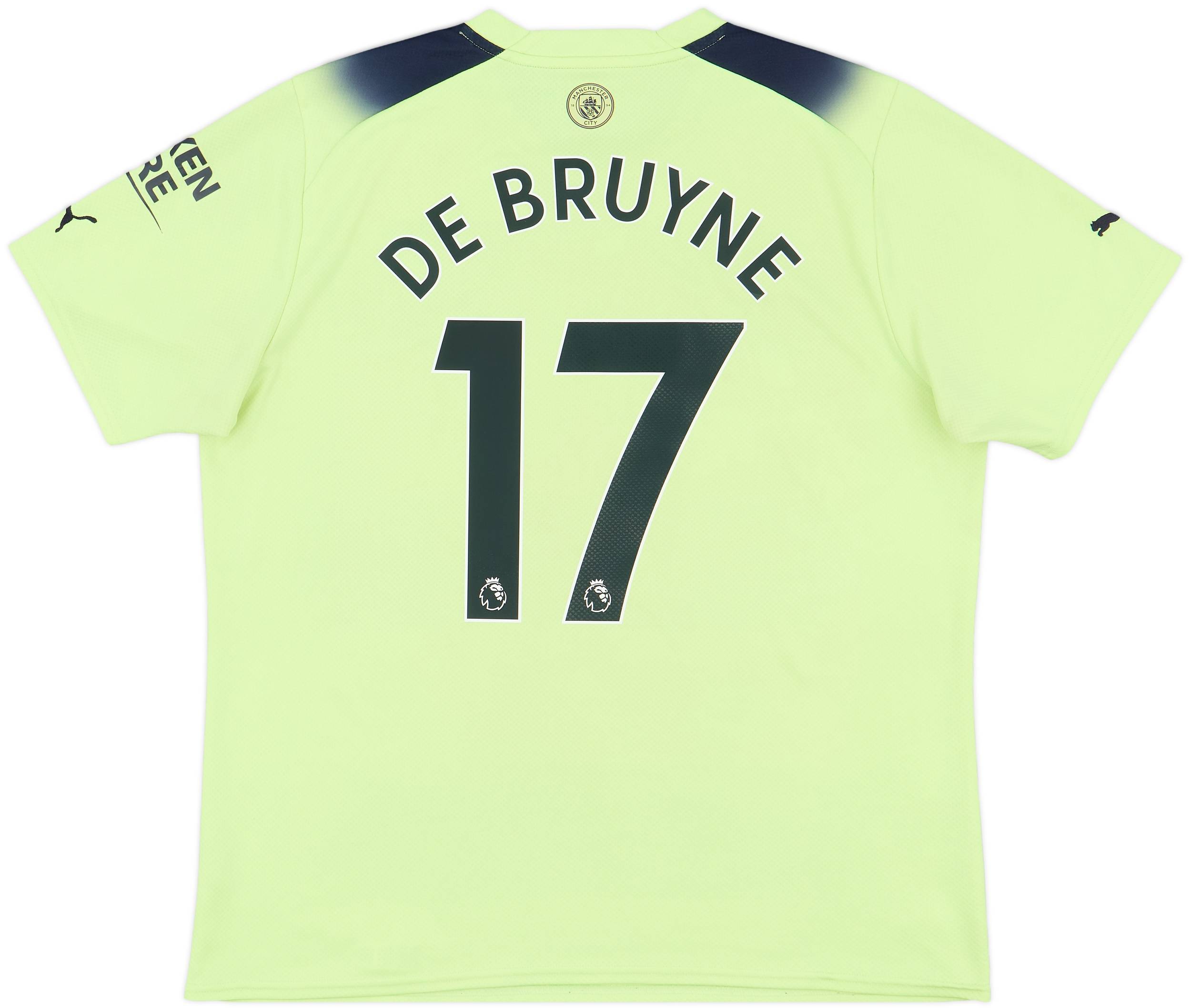 マンチェスター・シティ DE BRUYNE 17 シャツ 2022-23 Manchester City Home Shirt De Bruyne #17 - 8/10 - (L)