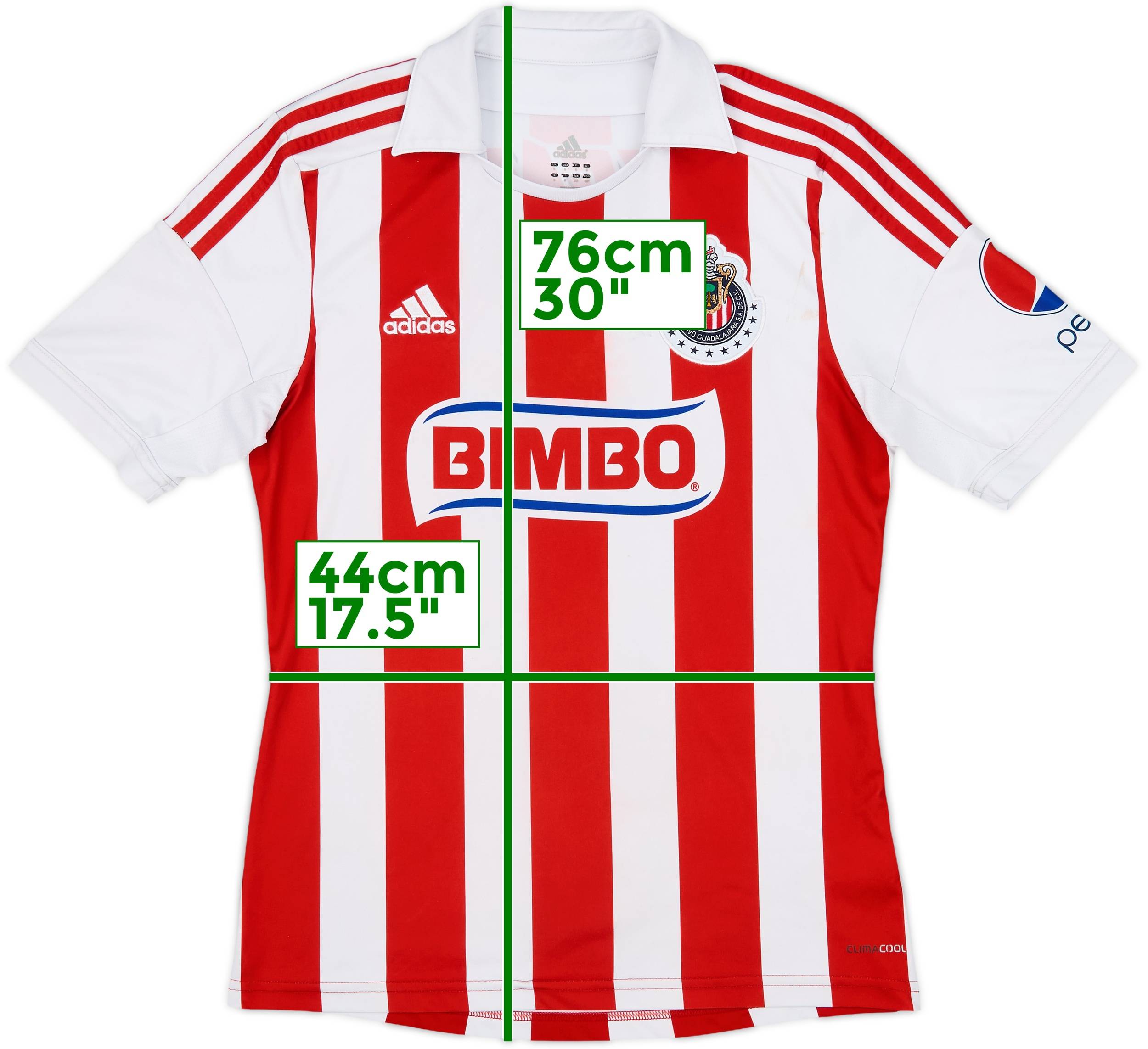 2012-13 Chiva Guadalajara Home Shirt 6/10 (S)