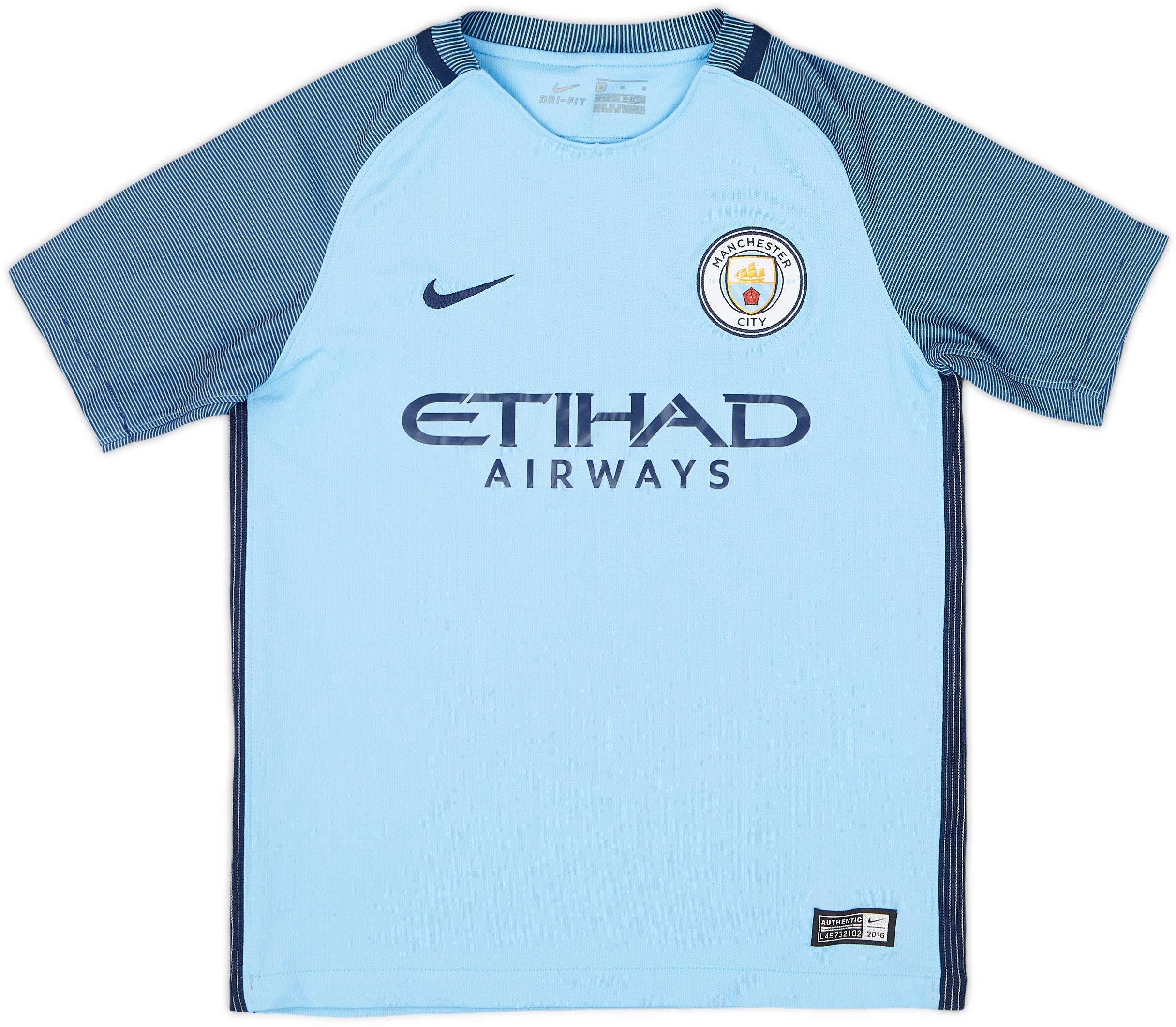 2016-17 Manchester City Home Shirt - 8/10 - (M.Boys)