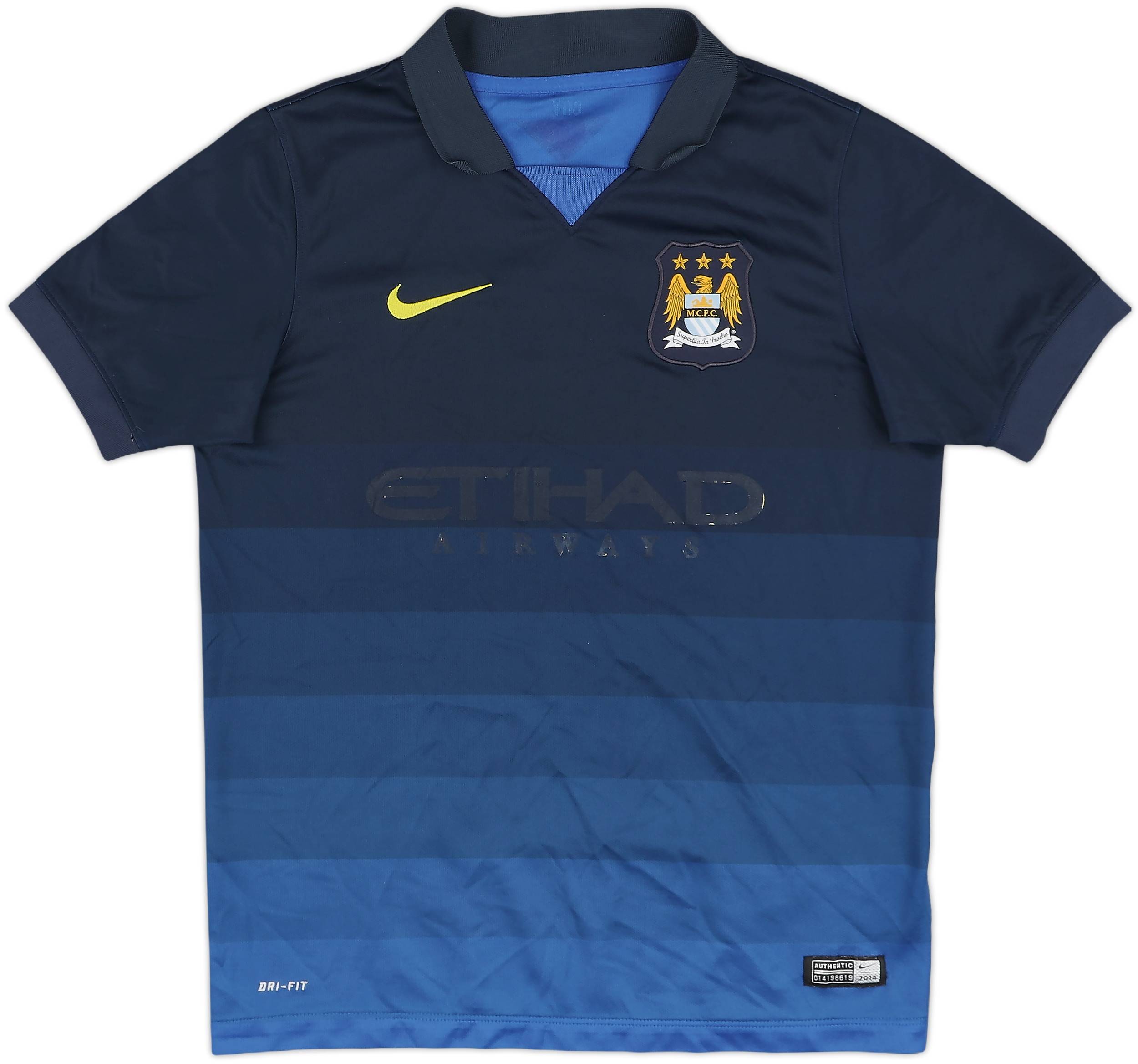 2014-15 Manchester City Away Shirt - 4/10 - (L.Boys)