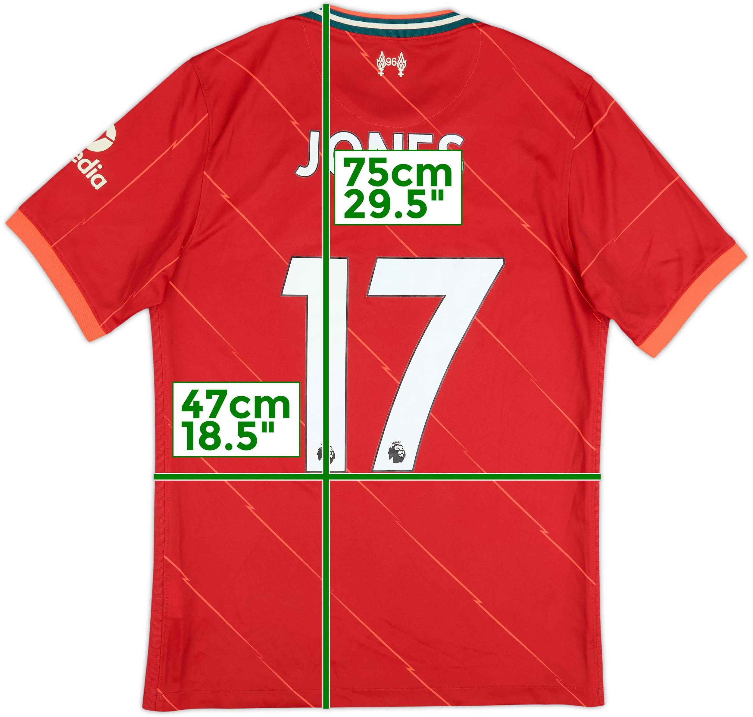 2021-22 Liverpool Home Shirt Jones #17 - 8/10 - (M)