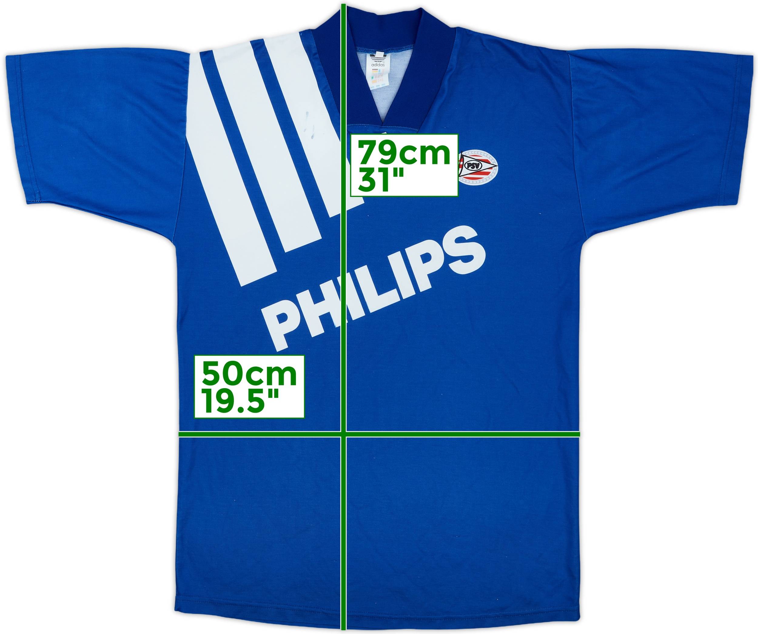 PSV サッカーシャツ 選手名入り PSV Eindhoven 1992 - 1994 Home football Adidas shirt size 38