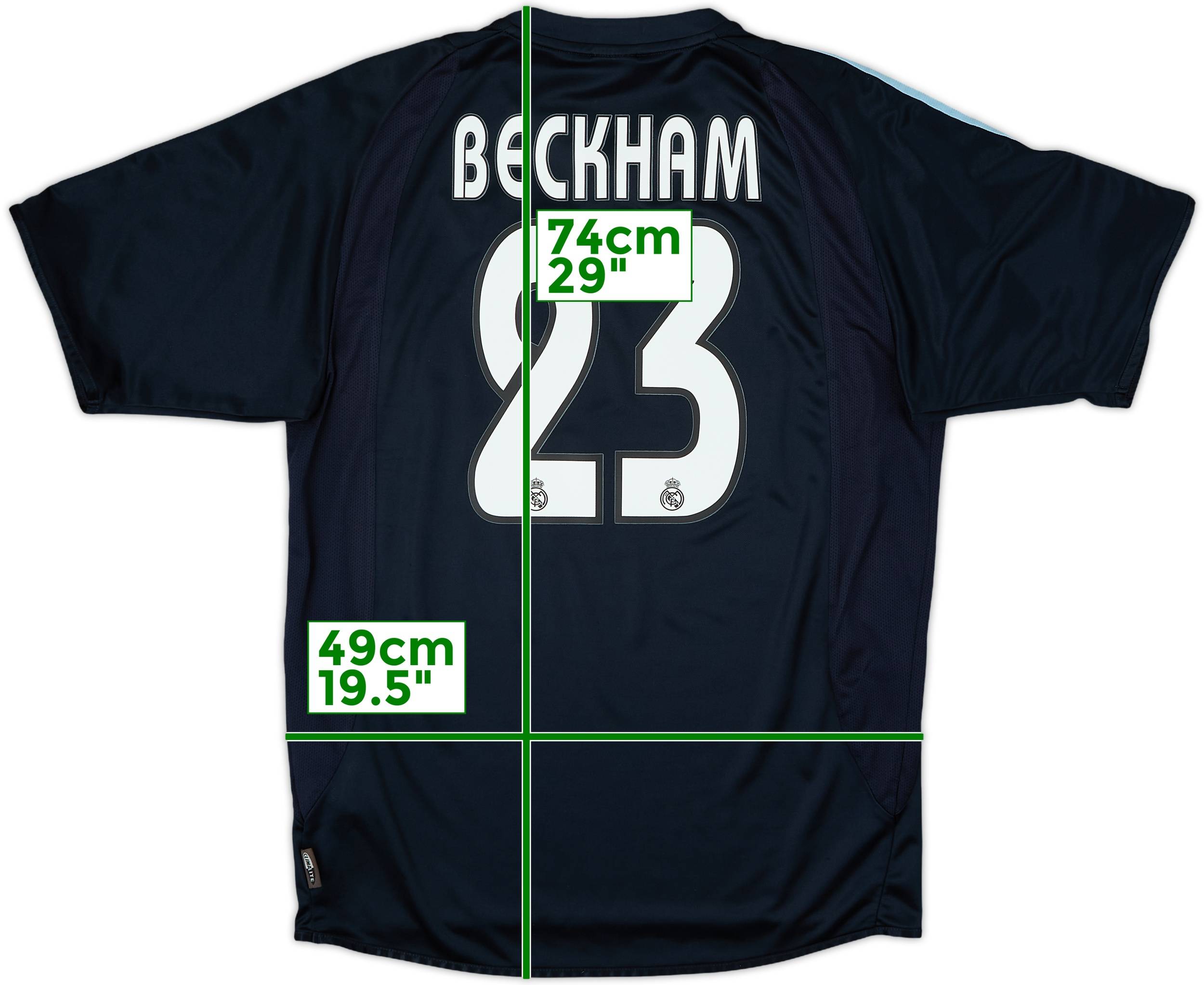 2003-04 Real Madrid Away Shirt Beckham #23 - 7/10 - (S)