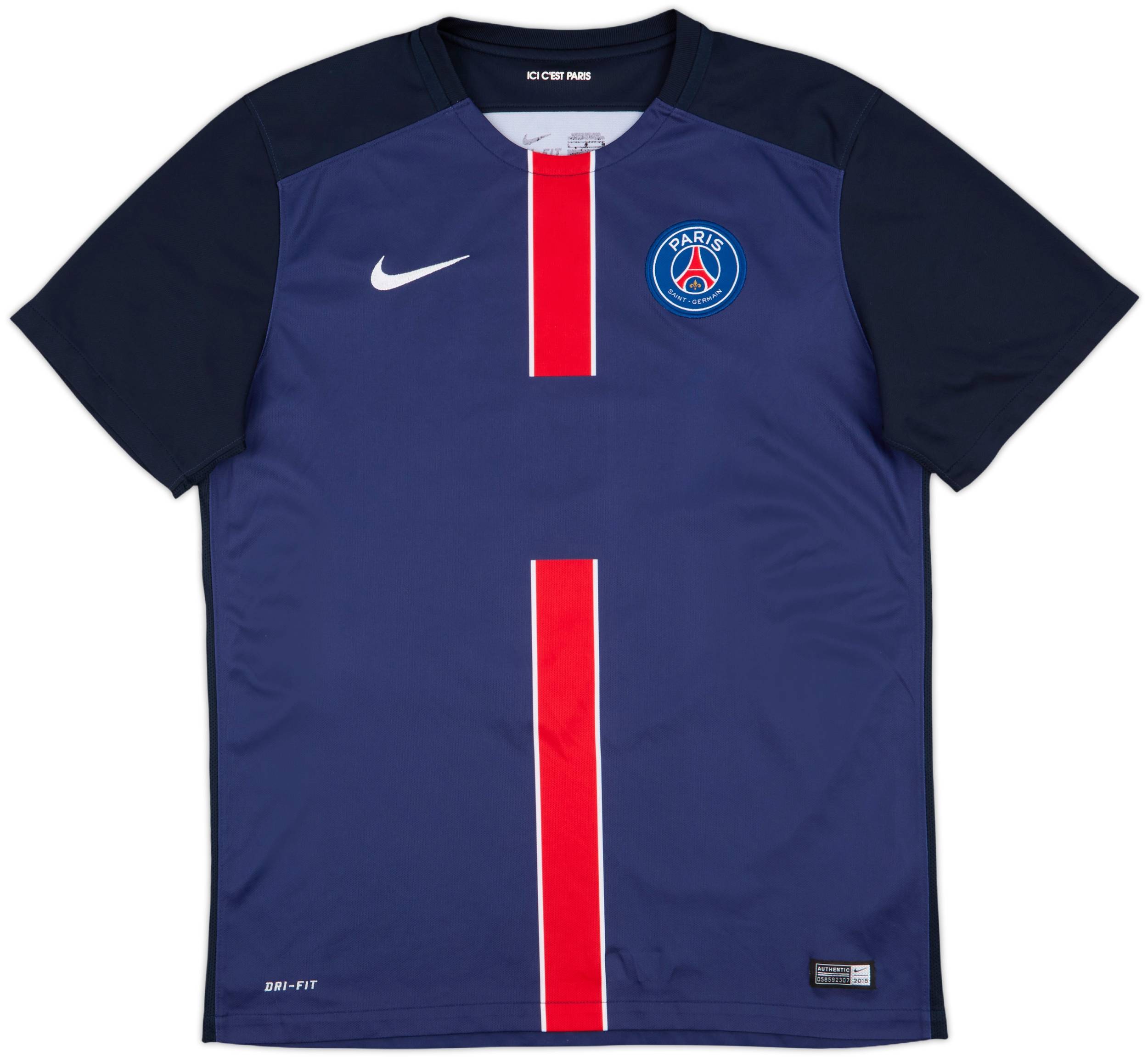 2015-16 Paris Saint-Germain Home Shirt Ibrahimovic #10 - 7/10 - (L)