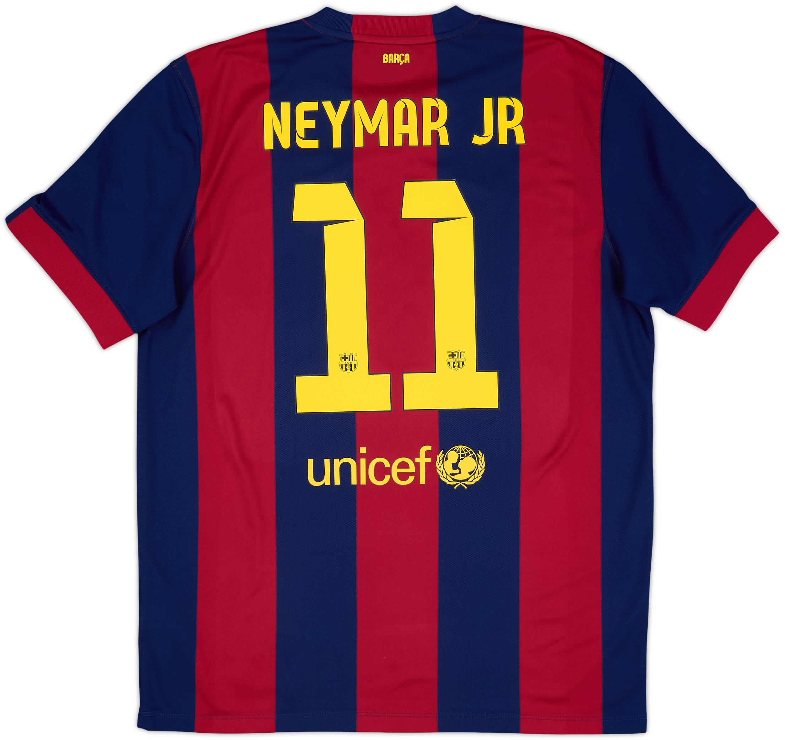 2014-15 Barcelona Home Shirt Neymar Jr #11 - 8/10 - (XL)