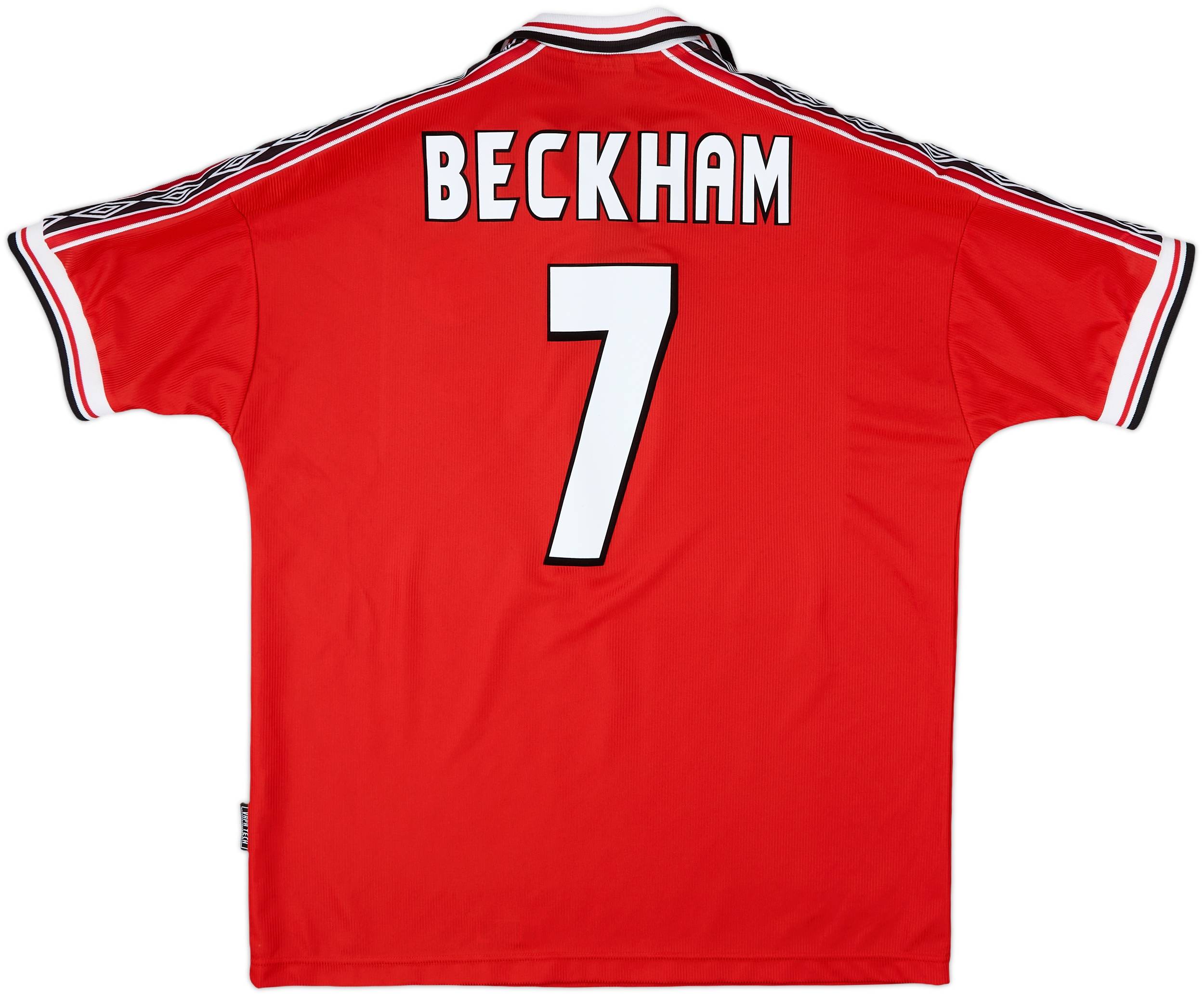 1998-00 Manchester United Home Shirt Beckham #7 - 6/10 - (XL)
