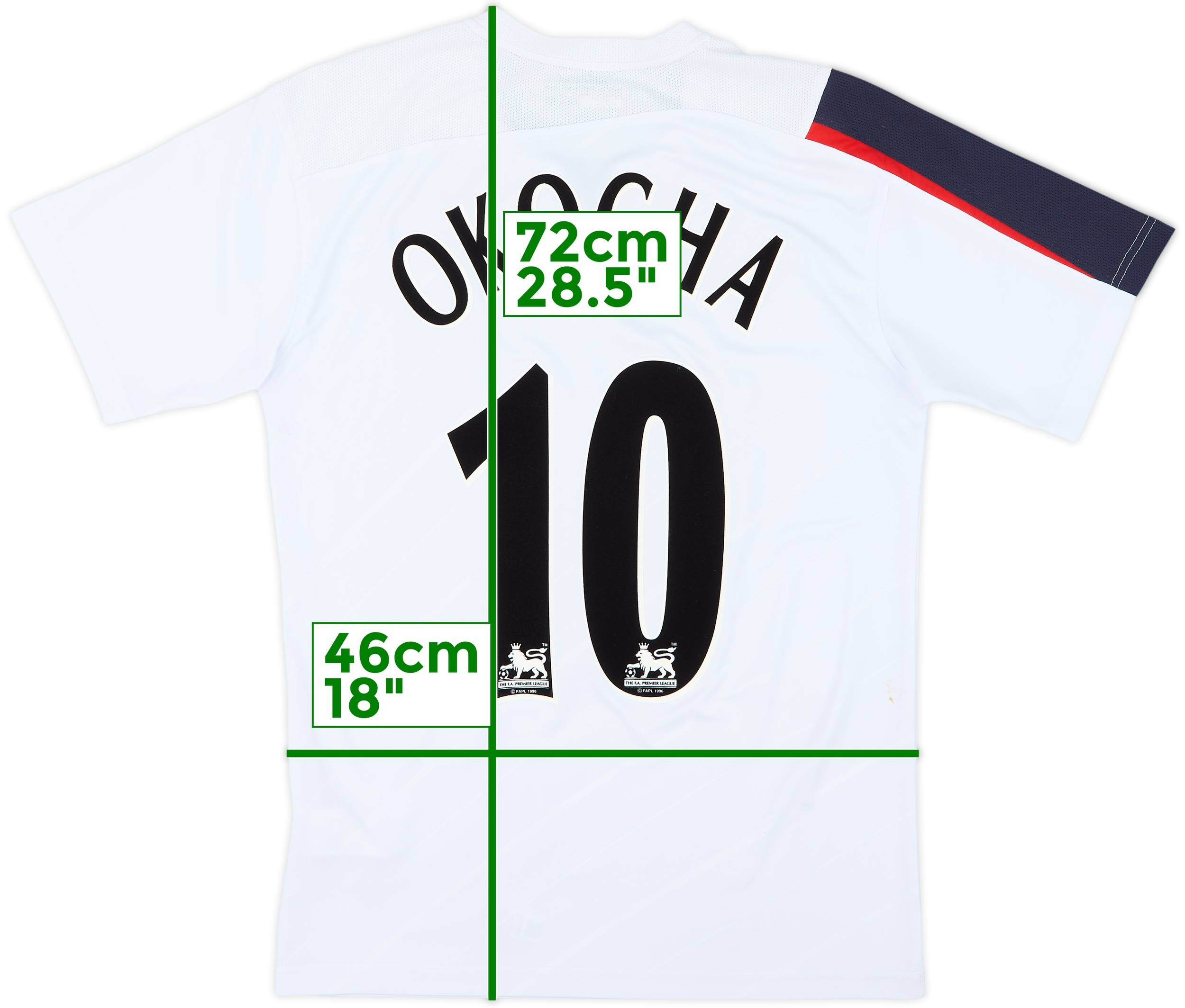 Bolton Wanderers Reebok シャツ OKOCHA 10 2003/05 OKOCHA #10 Bolton Wanderers Vintage Reebok Away Football