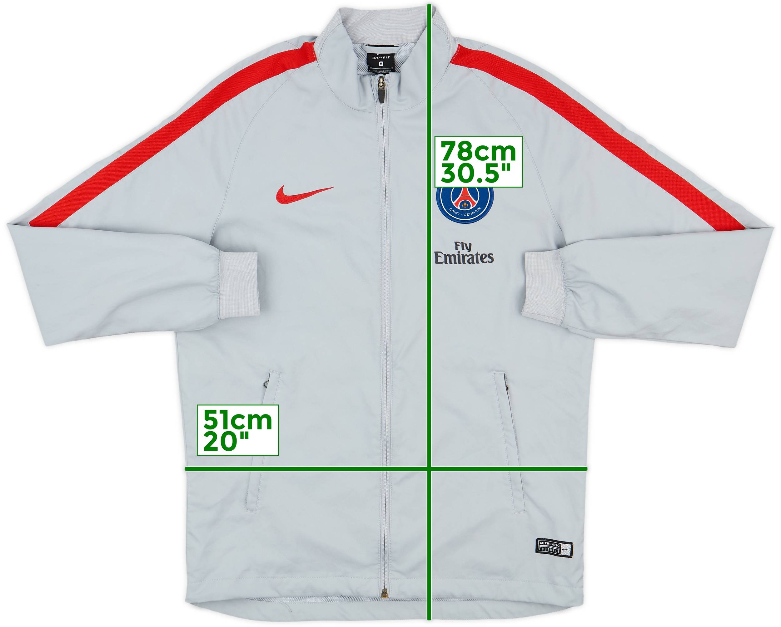 2017-18 Paris Saint-Germain Nike Track Jacket - 8/10 - (M)