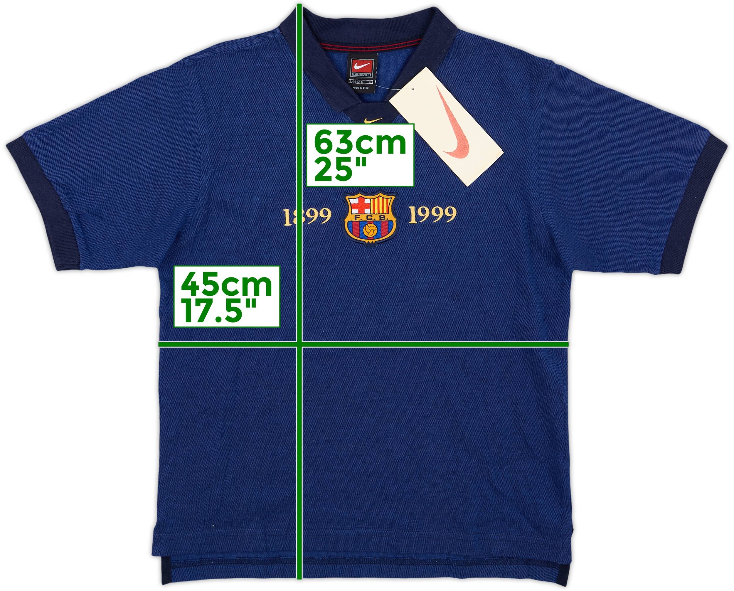 1999-00 Barcelona Nike Centenary Polo Shirt (L.Boys)