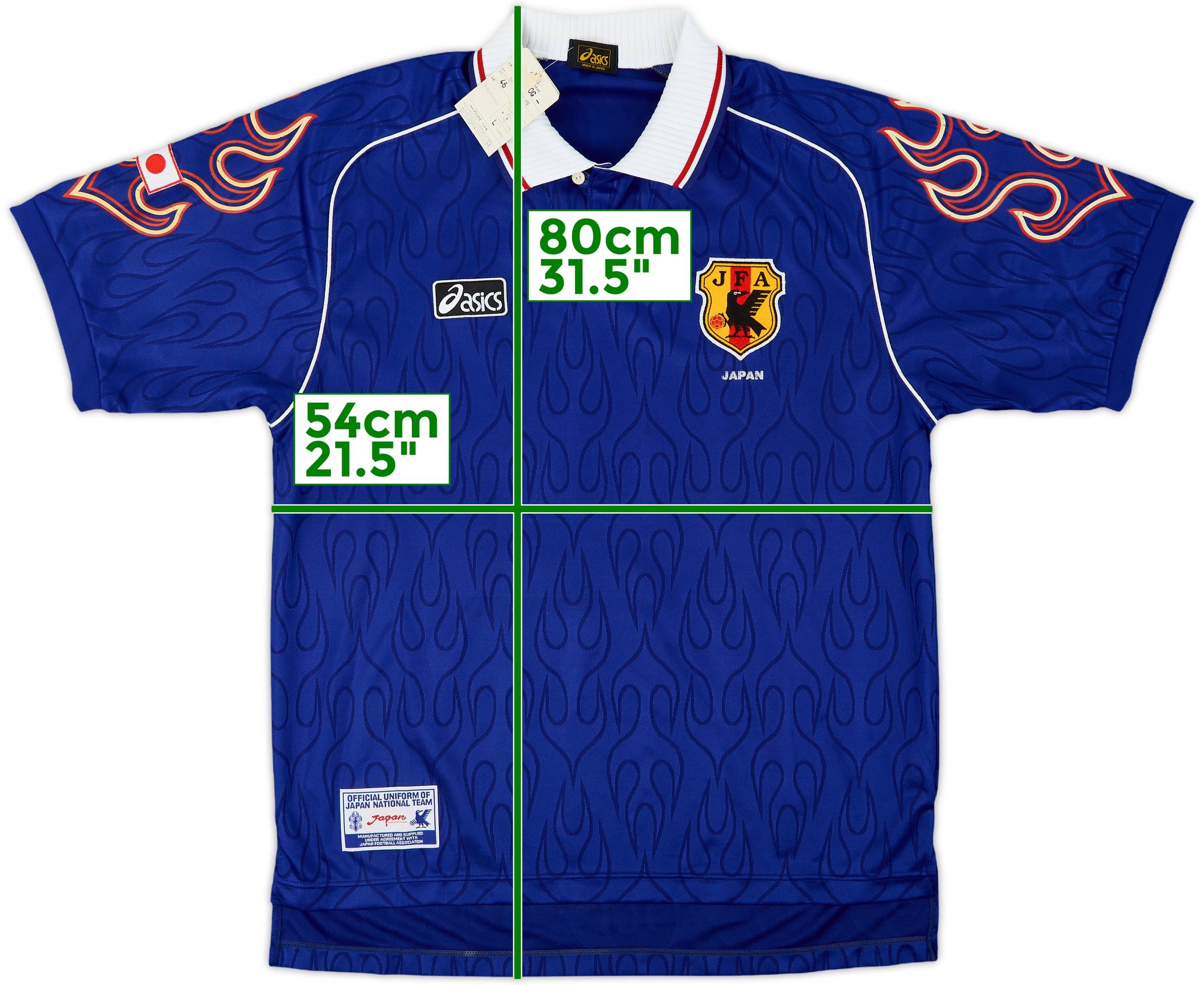asics 日本代表 1998 サッカーユニフォーム L 1998 Japan Home Shirt (L)