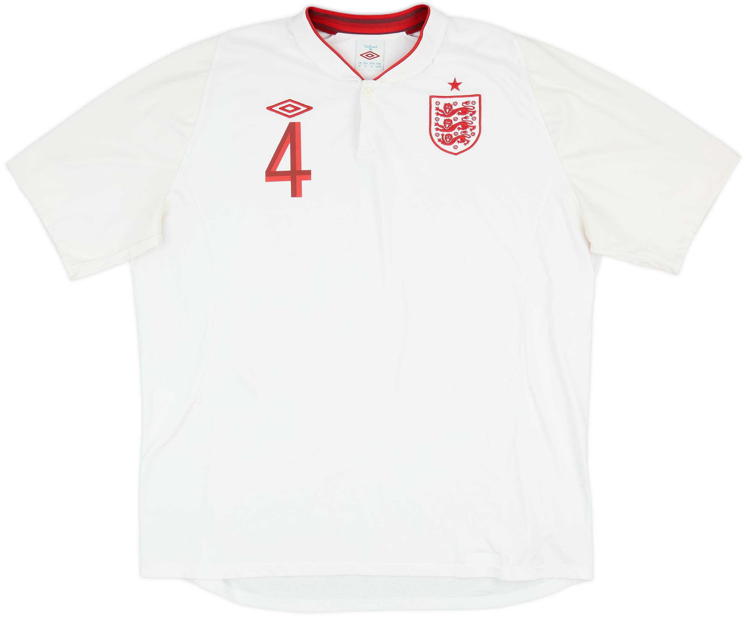 2012-13 England Home Shirt Gerrard #4 - 8/10 - (3XL)