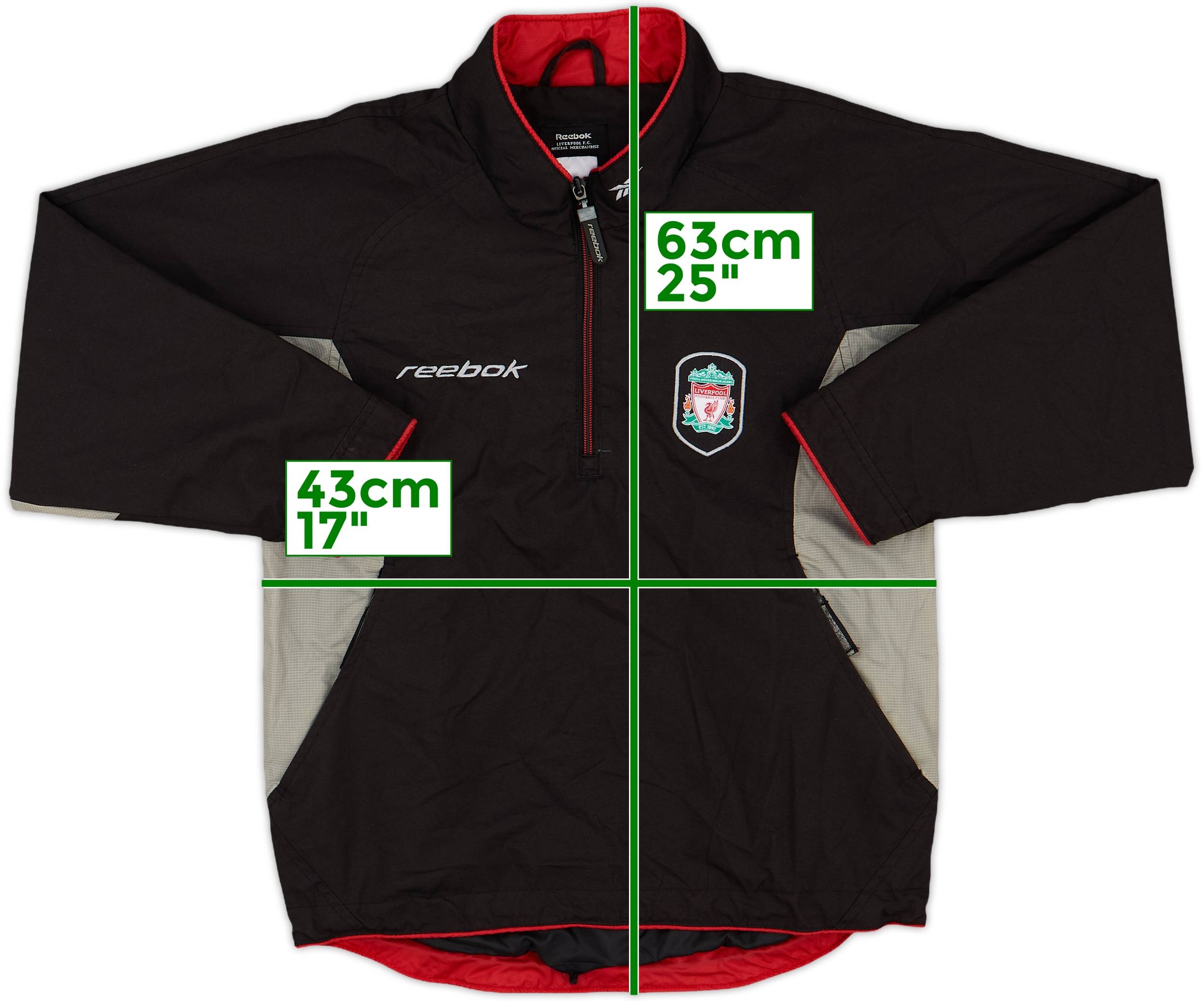 2002-03 Liverpool Reebok 1/4 Zip Drill Top - 7/10 - (S.Boys)