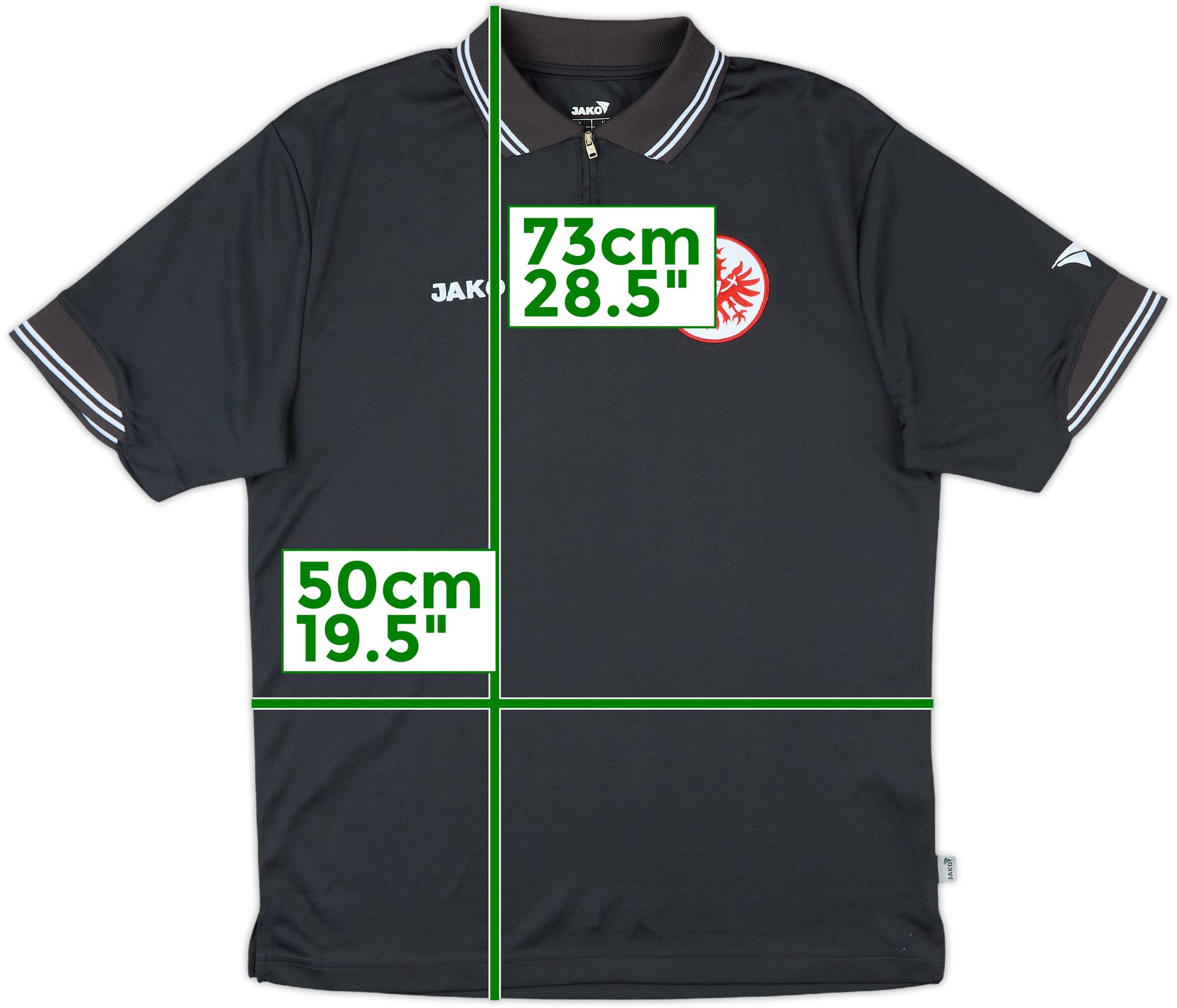 2007-08 Eintracht Frankfurt Jako 1/4 Zip Polo Shirt - 9/10 - (M)
