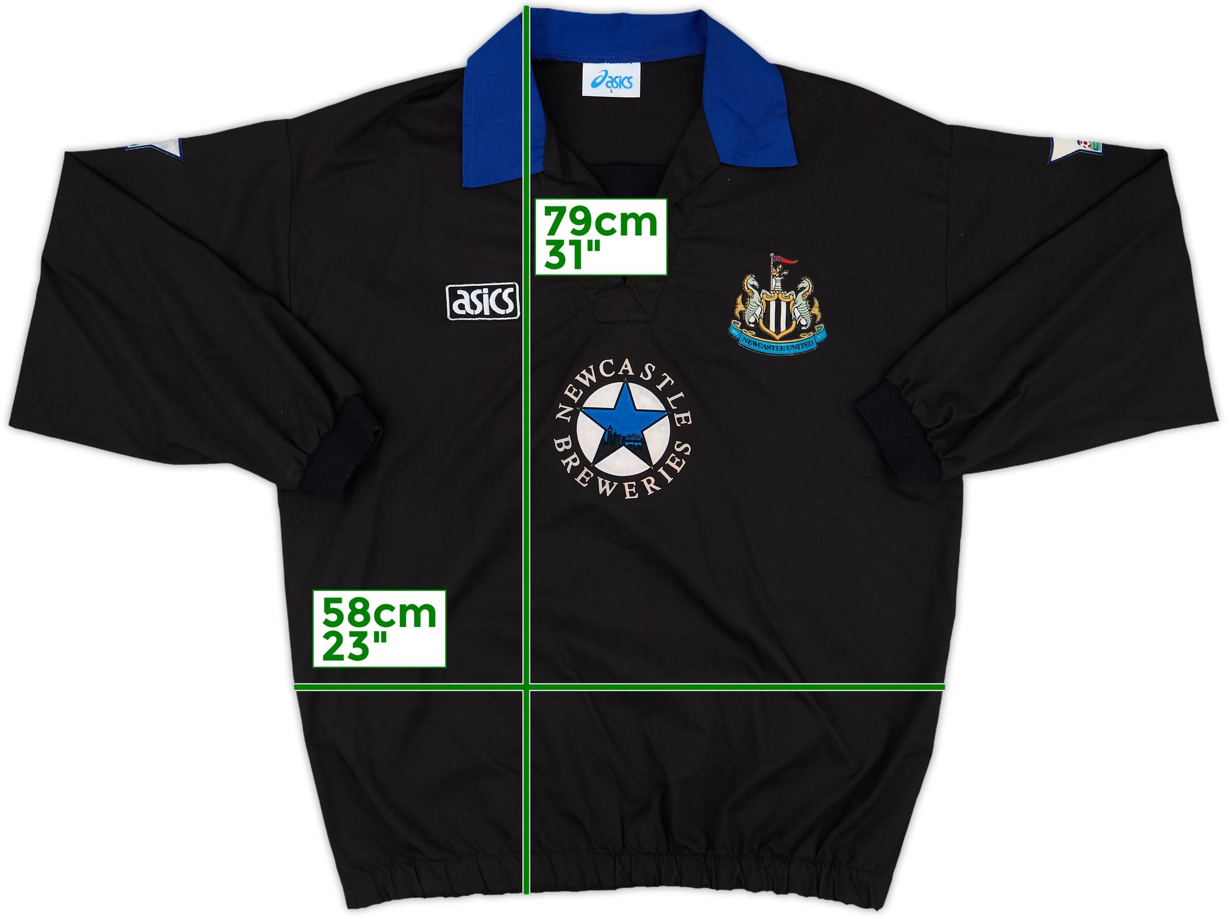 1993-94 Newcastle Asics Drill Top - 8/10 - (L)