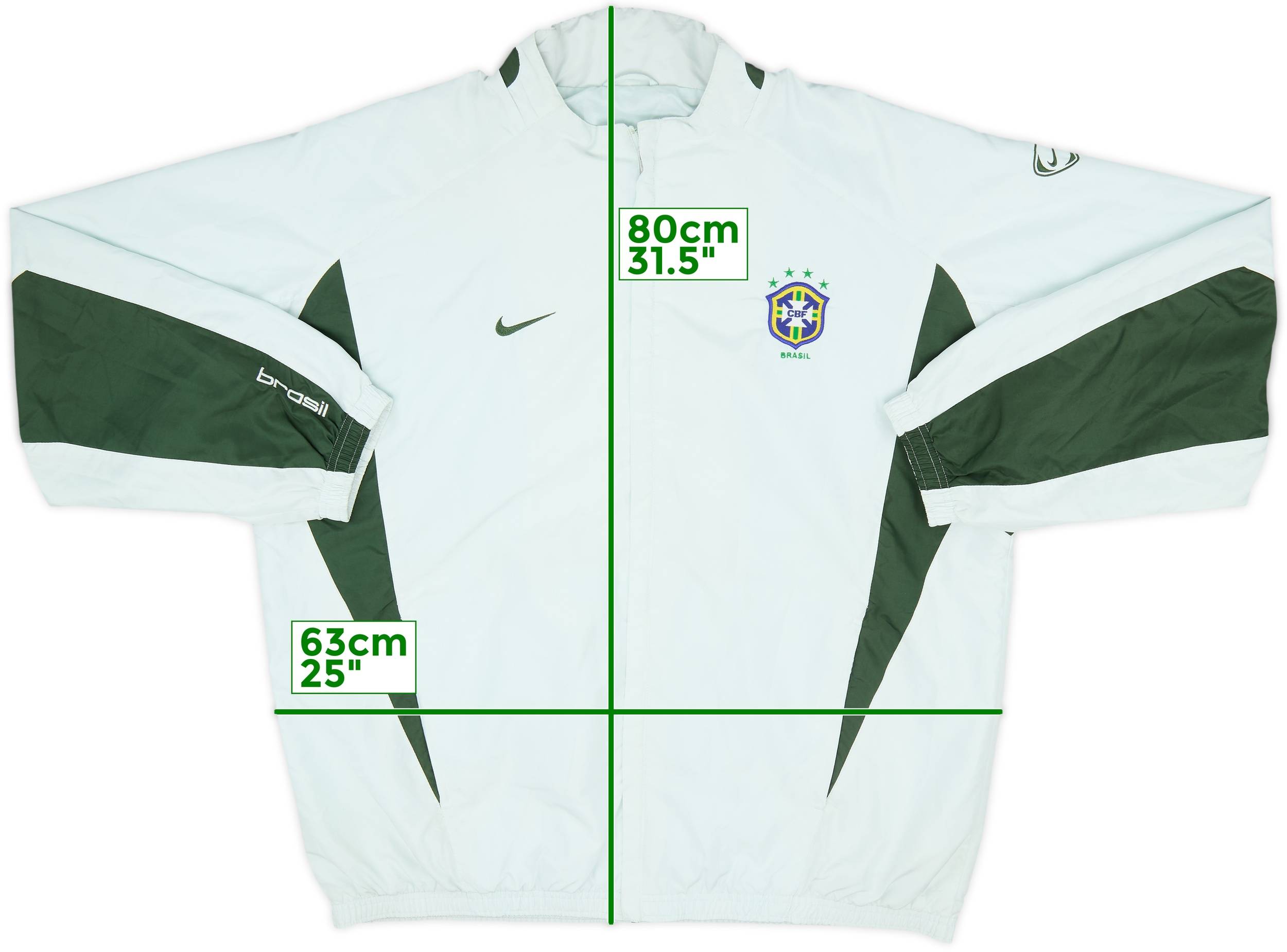 ウェア Brazil Nike 2002/2004 zip sweat 00s 2002-03 Brazil Nike Track Jacket - 8/10 - (L)