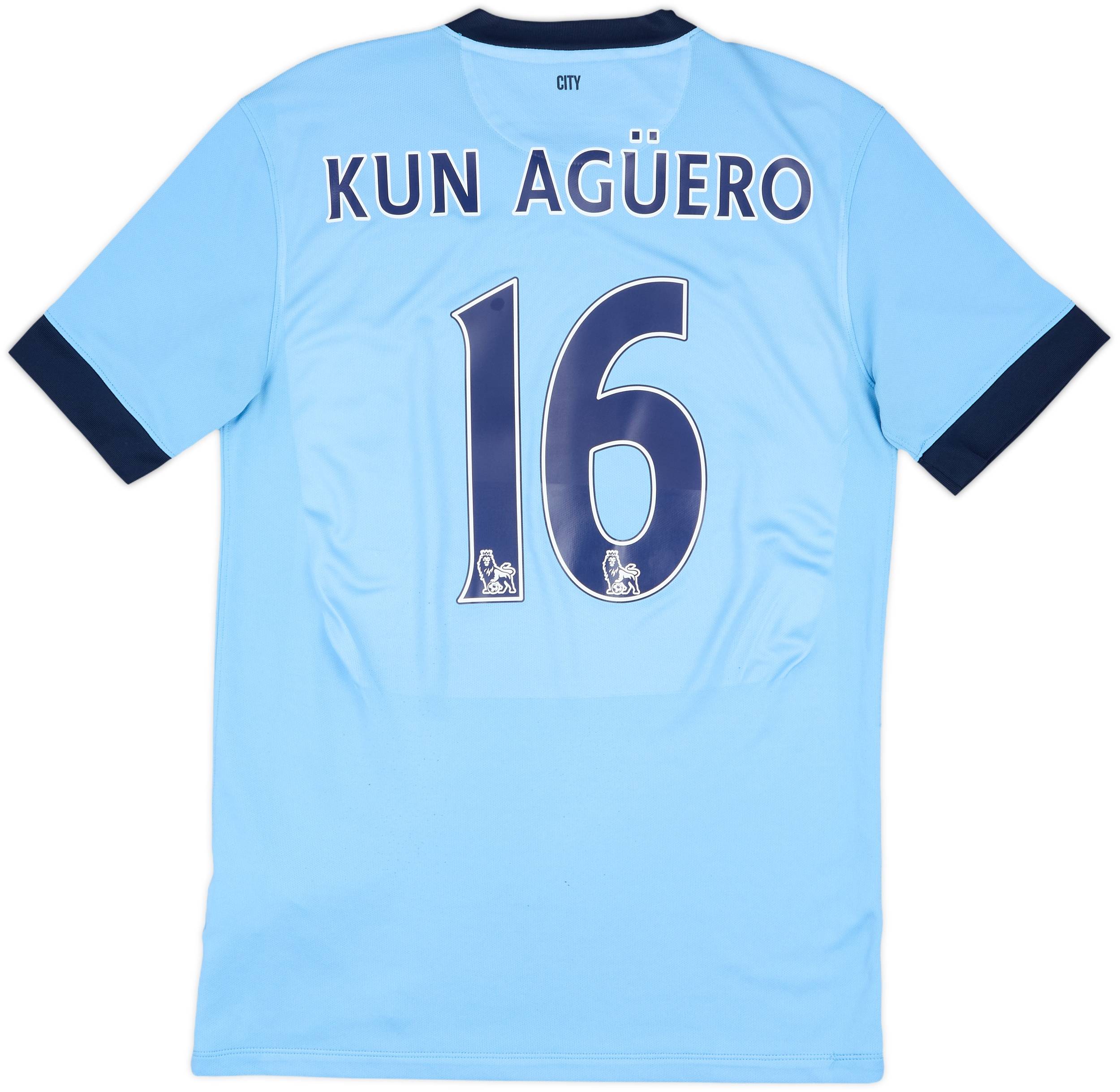 2014-15 Manchester City Home Shirt Kun Aguero #16 - 6/10 - (M)