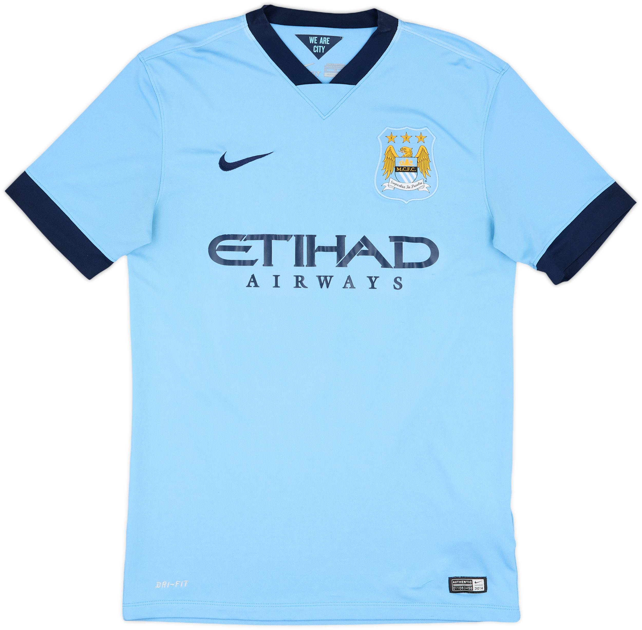2014-15 Manchester City Home Shirt Kun Aguero #16 - 6/10 - (M)
