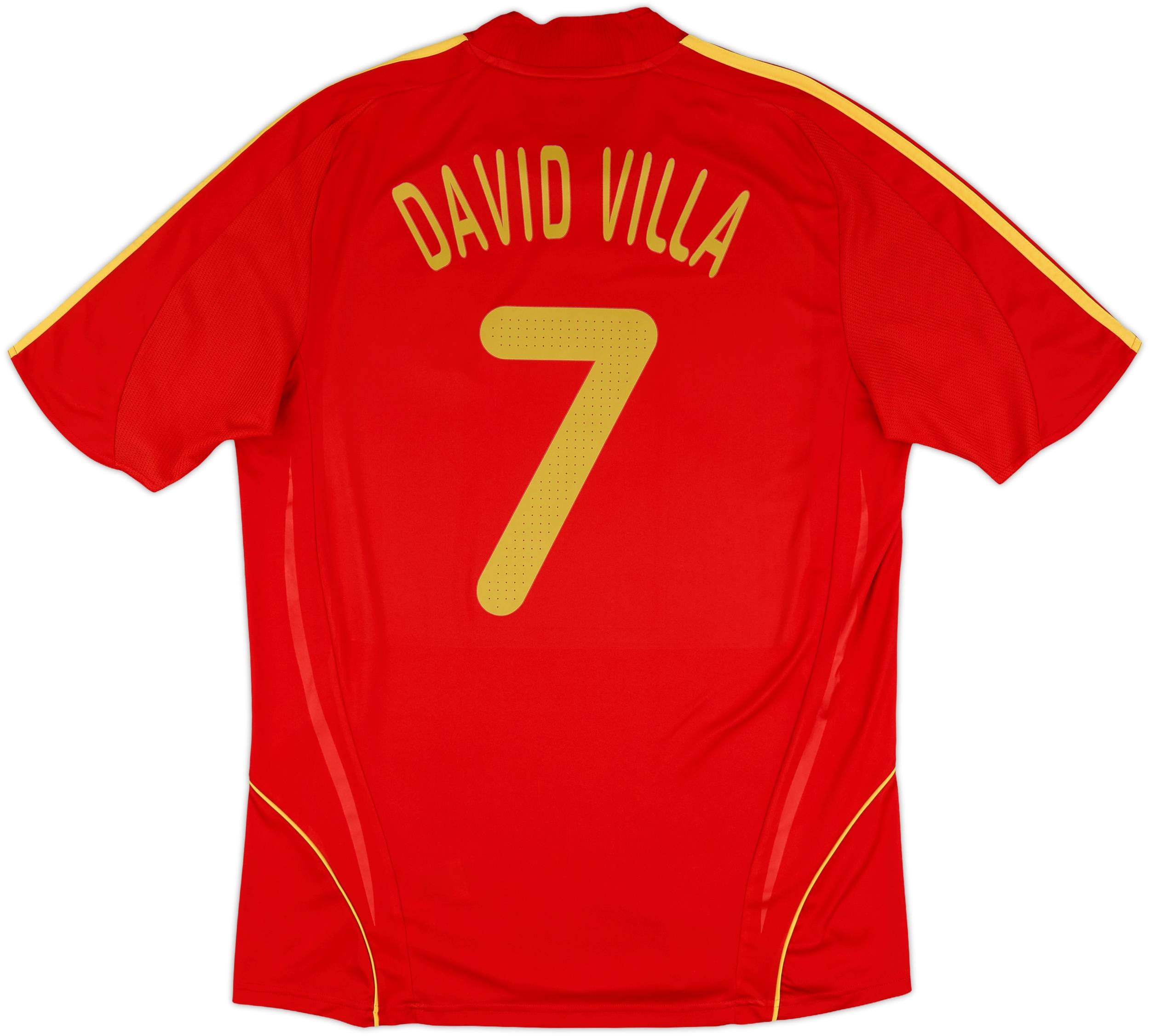 2007-09 Spain Home Shirt David Villa #7 - 7/10 - (L)