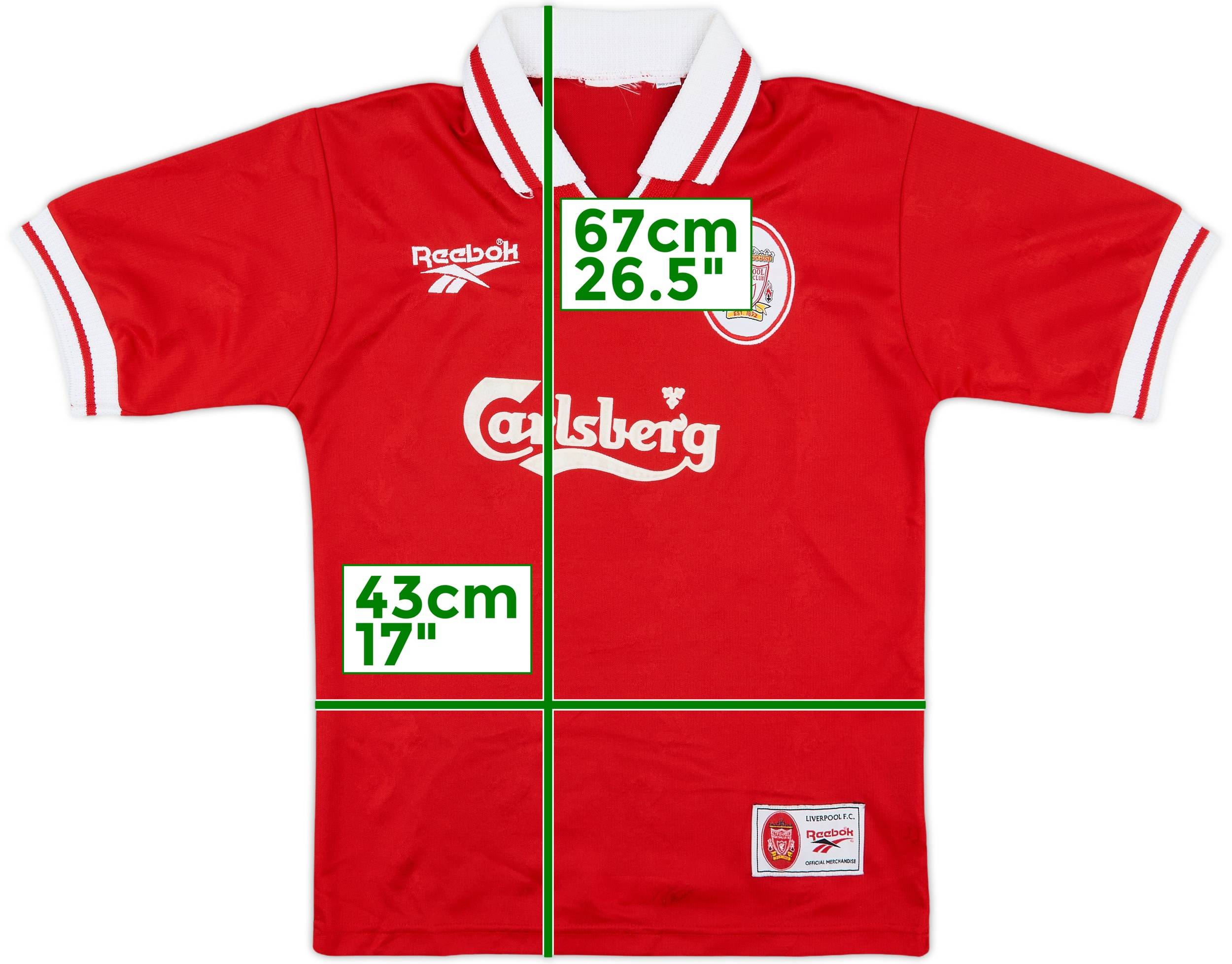 1996-98 Liverpool Home Shirt - 9/10 - (M.Boys)