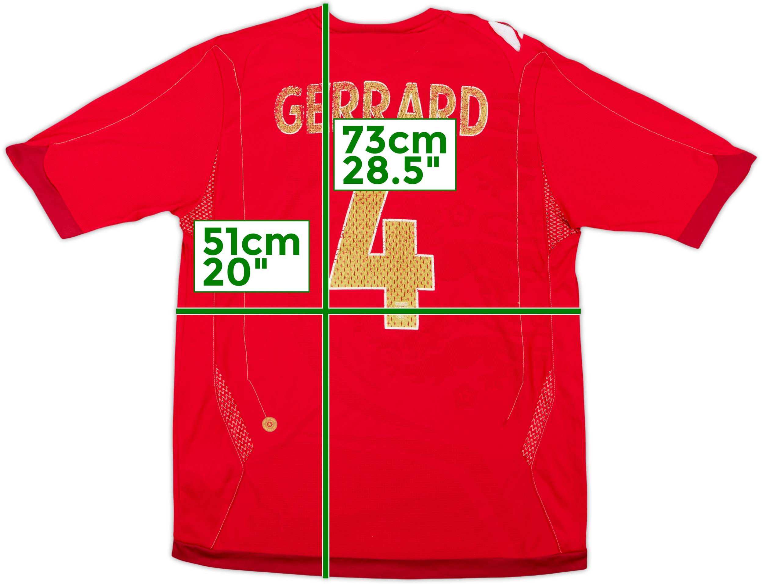 2006-08 England Away Shirt Gerrard #4 - 4/10 - (M)