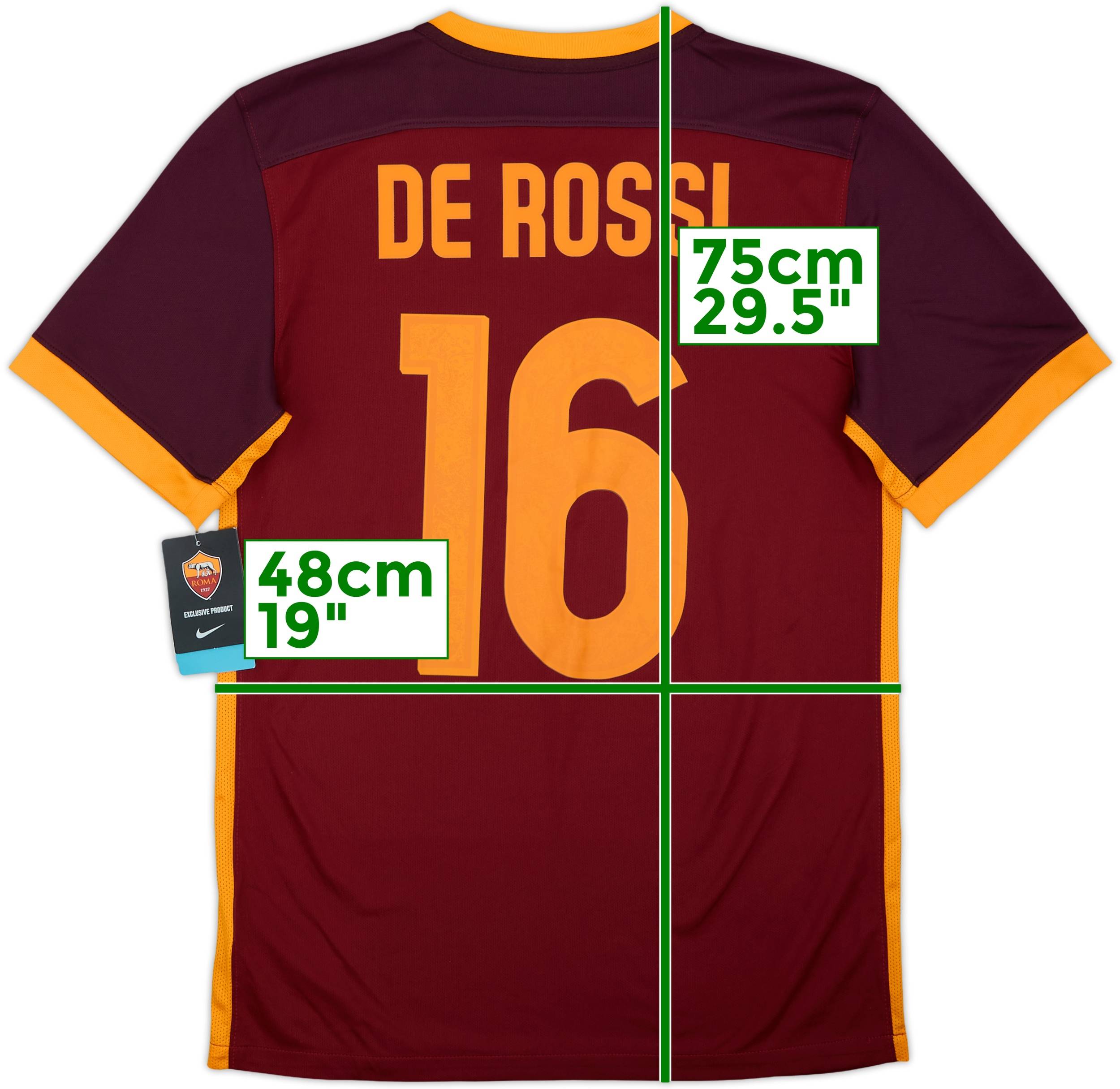 ASローマ De Rossi 15/16 M Nike Away デ・ロッシ ASローマ De Rossi 15/16 M Nike Away デ・ロッシ ASローマ De Rossi 15/