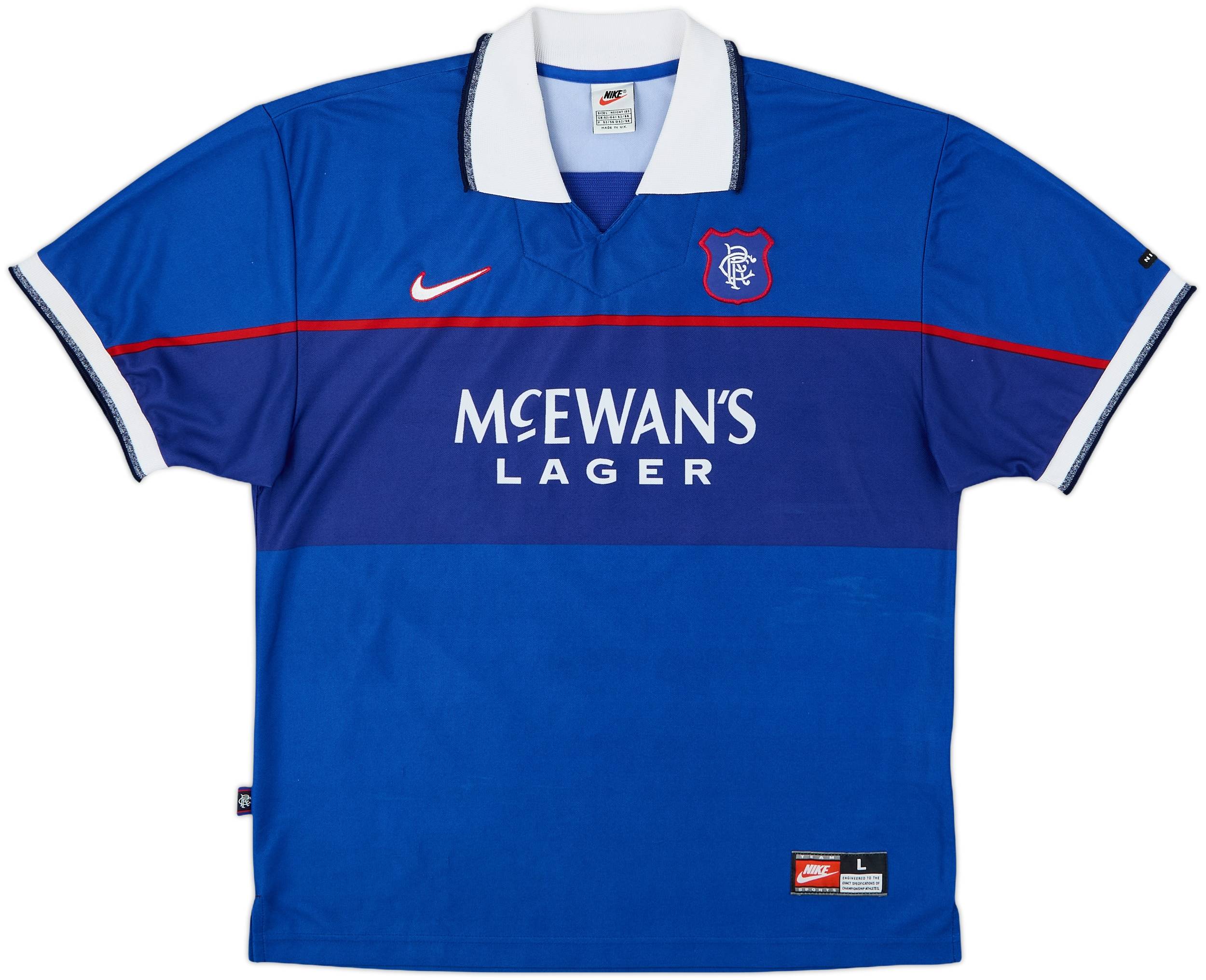 1997-99 Rangers Home Shirt Gascoigne #8 - 9/10 - (L)