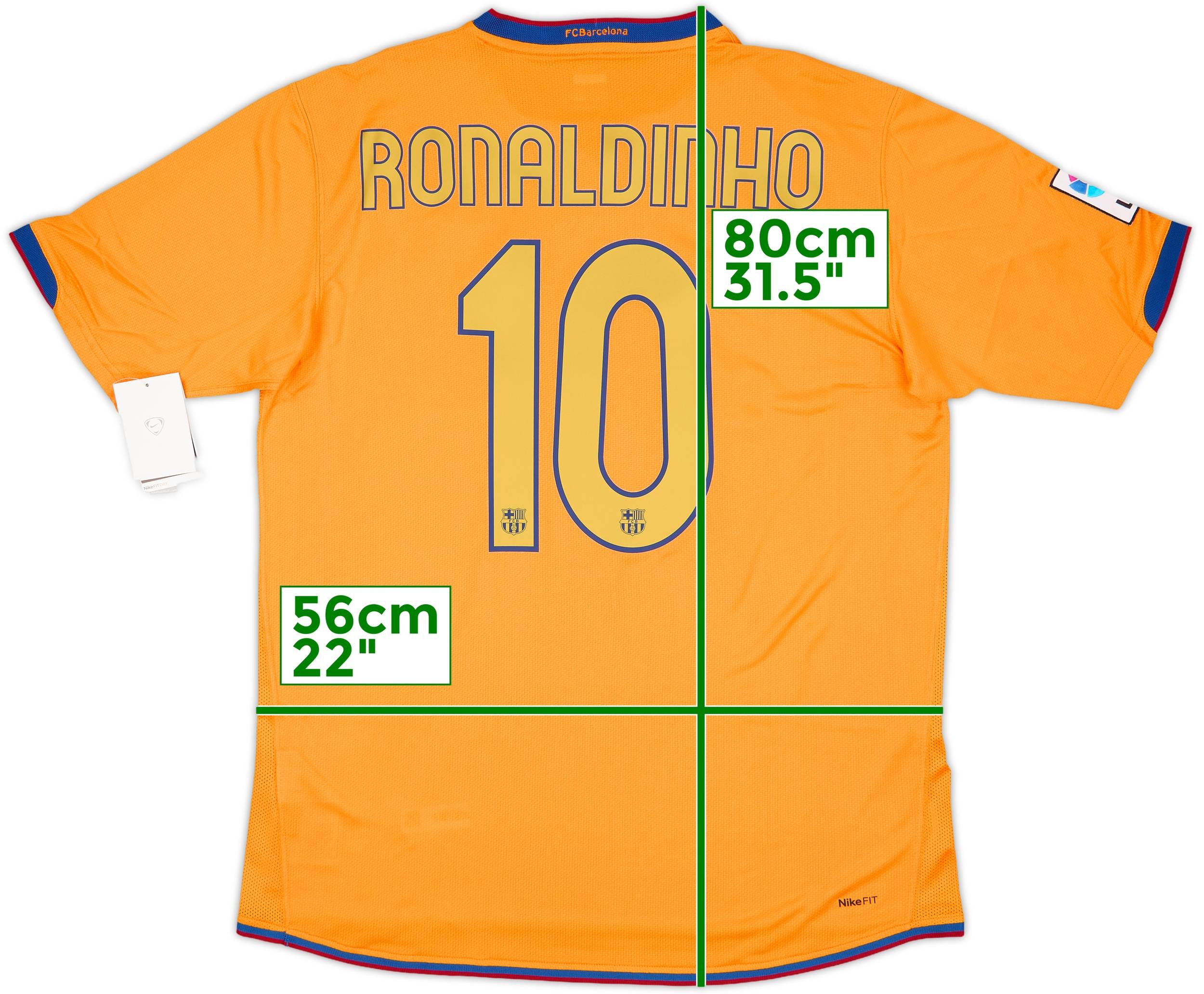 2006-07 Barcelona Away Shirt Ronaldinho #10 (L)