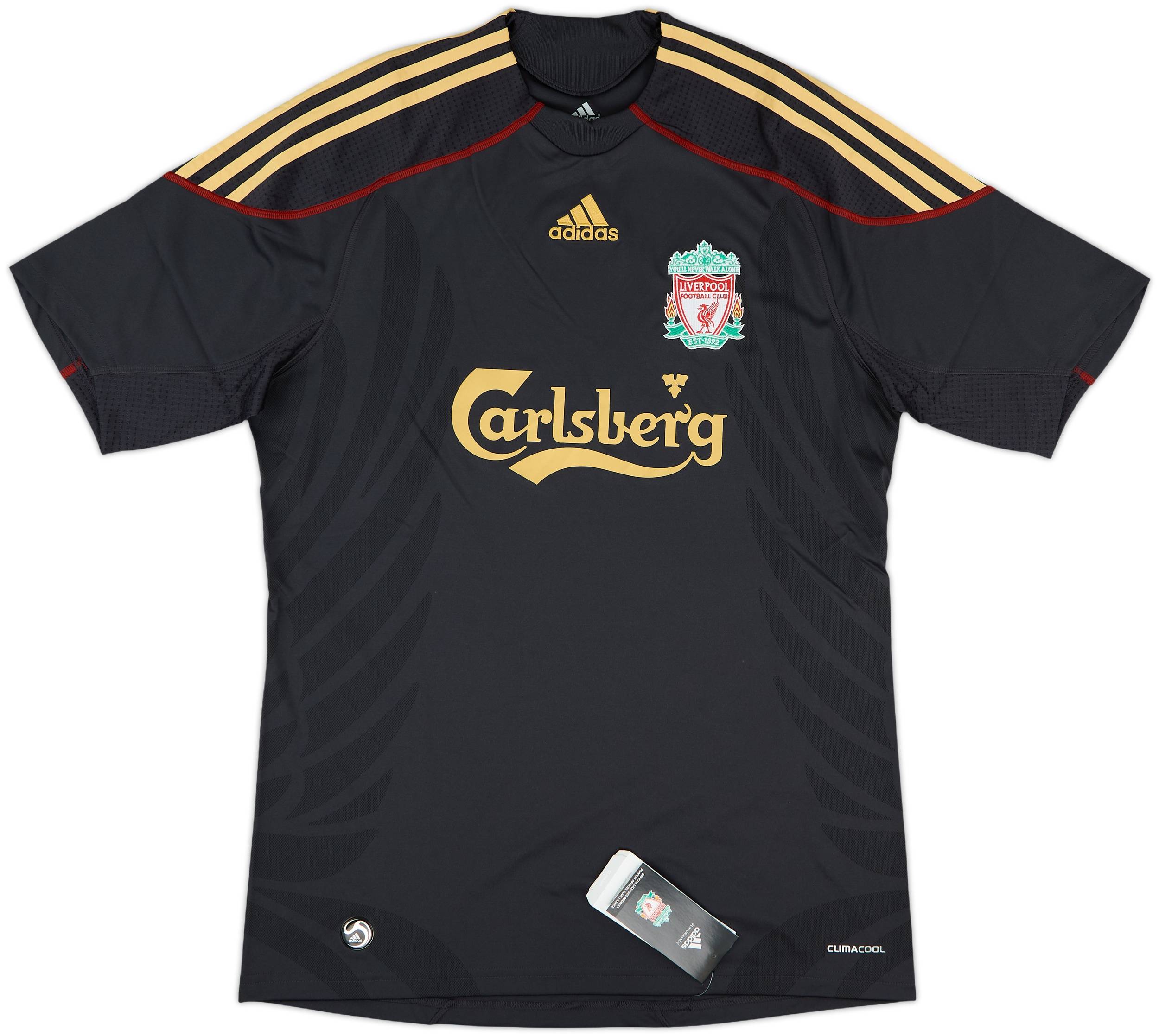 Liverpool ジェラード 08-09 away CL オーセンティック 2009-10 Liverpool Away Shirt Gerrard #8 (M)