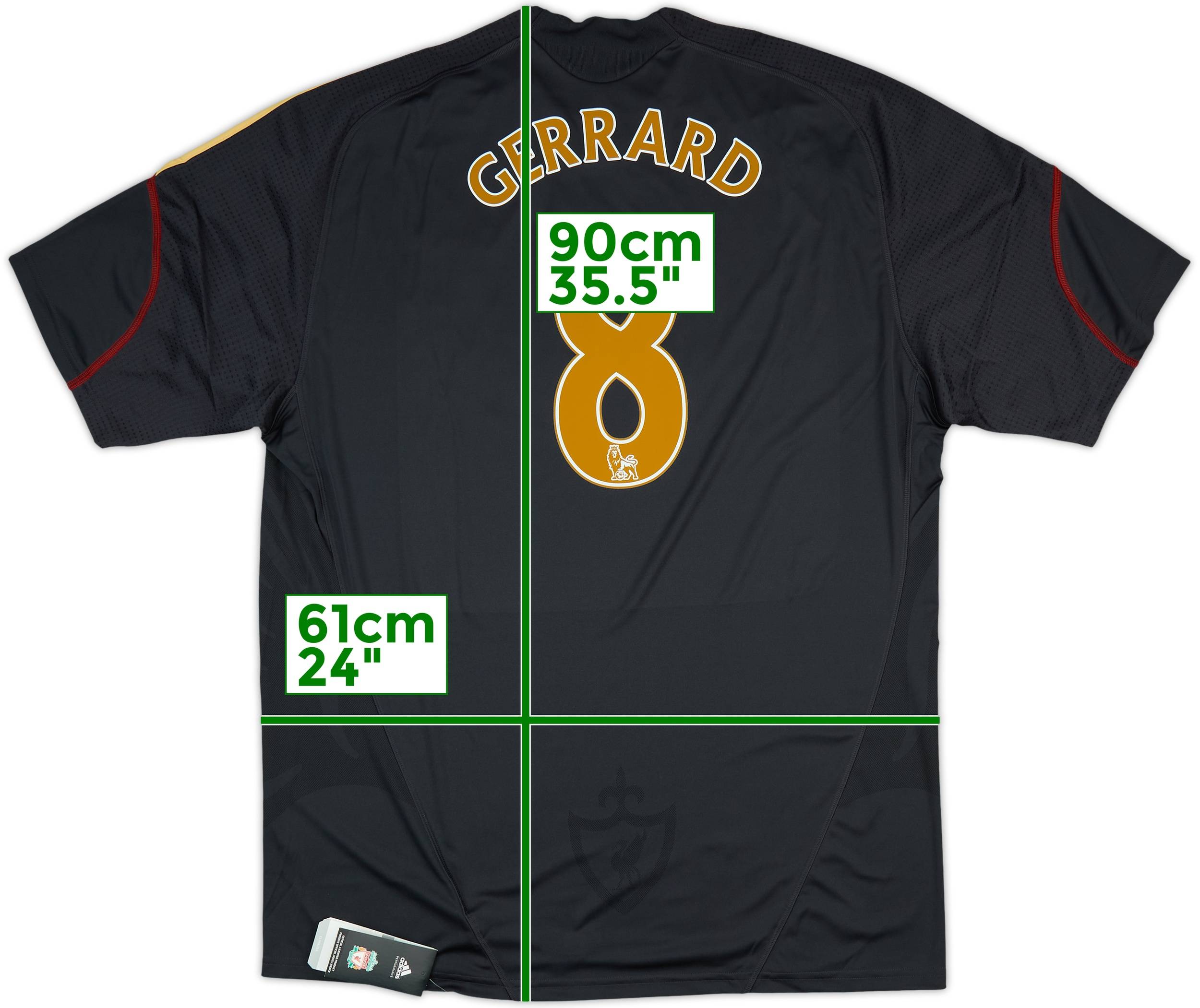 リバプール GERRARD 8 adidas シャツ 2008/10 GERRARD #8 Liverpool Vintage adidas Home Football