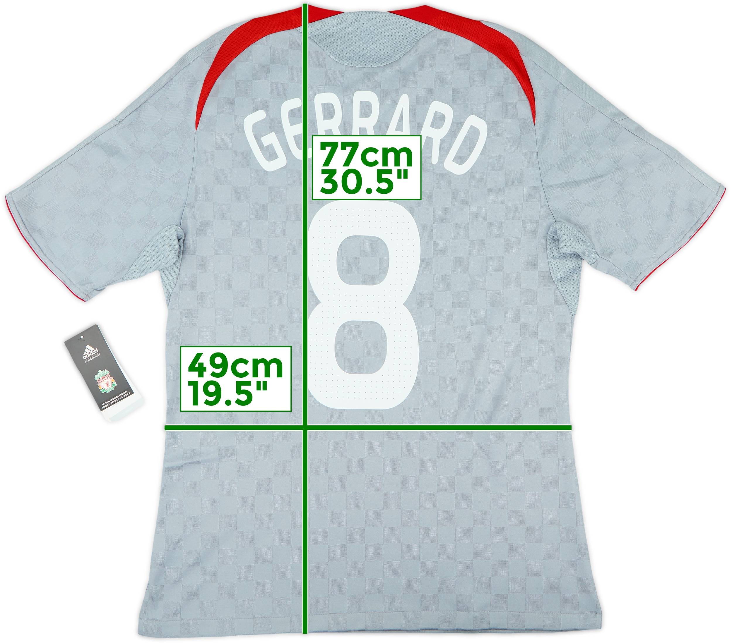 2008-09 Liverpool Away Shirt Gerrard #8 (M)