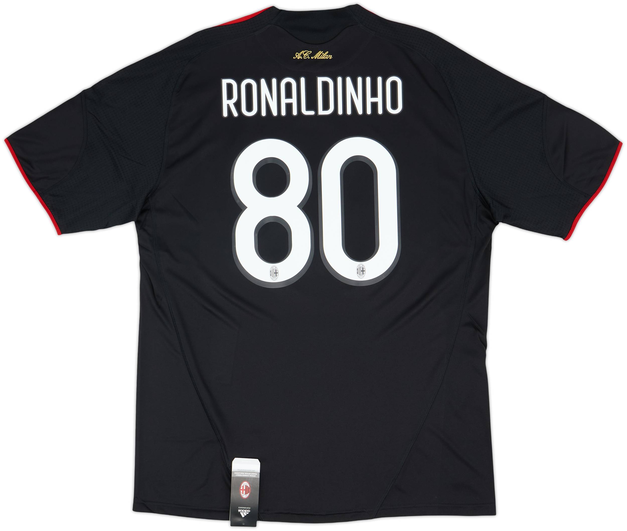 2009-10 AC Milan Third Shirt Ronaldinho #80 (XL)