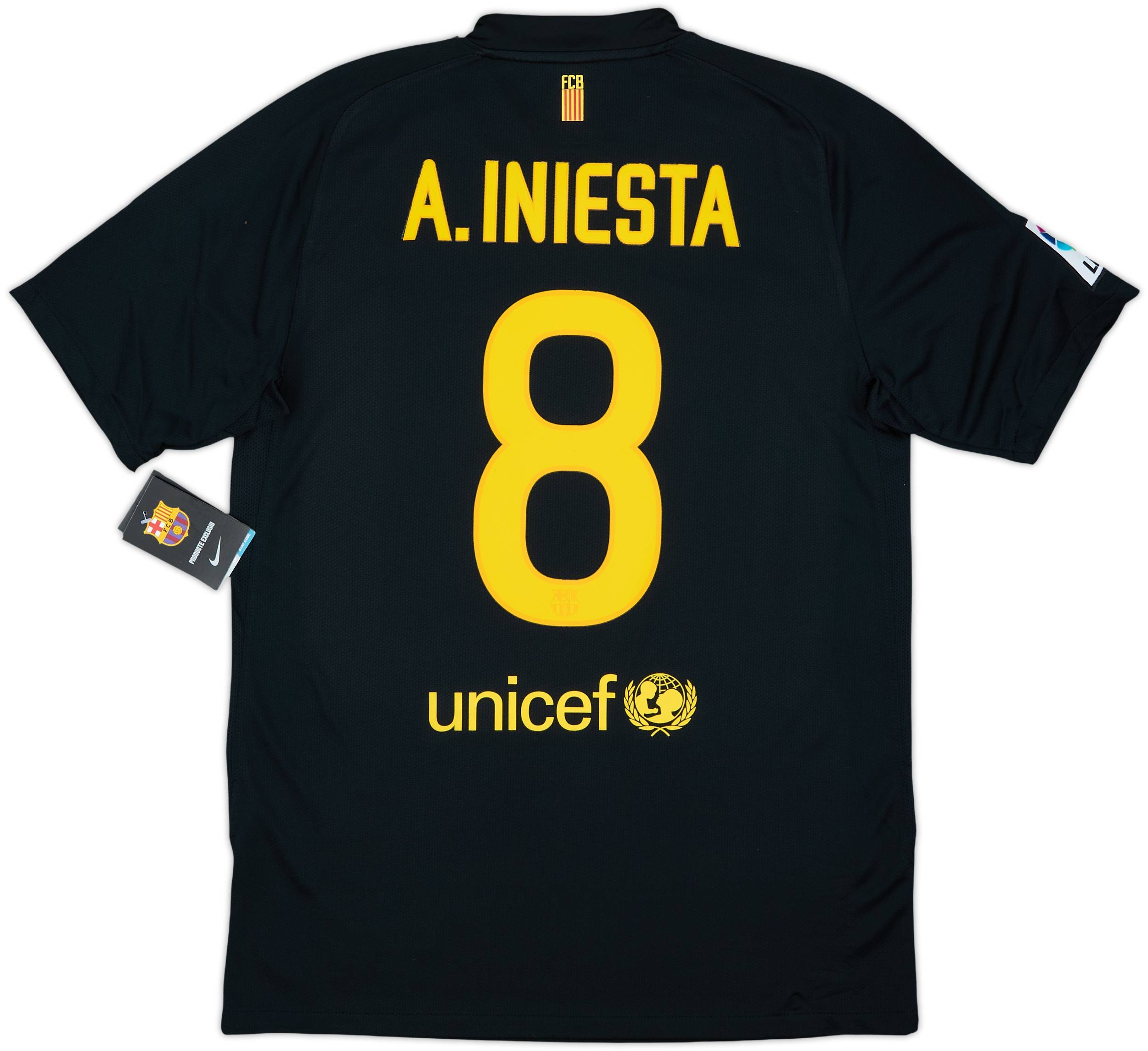 FC Barcelona A. INIESTA 8番シャツ 2011-12 Barcelona Away Shirt A.Iniesta #8 (M)