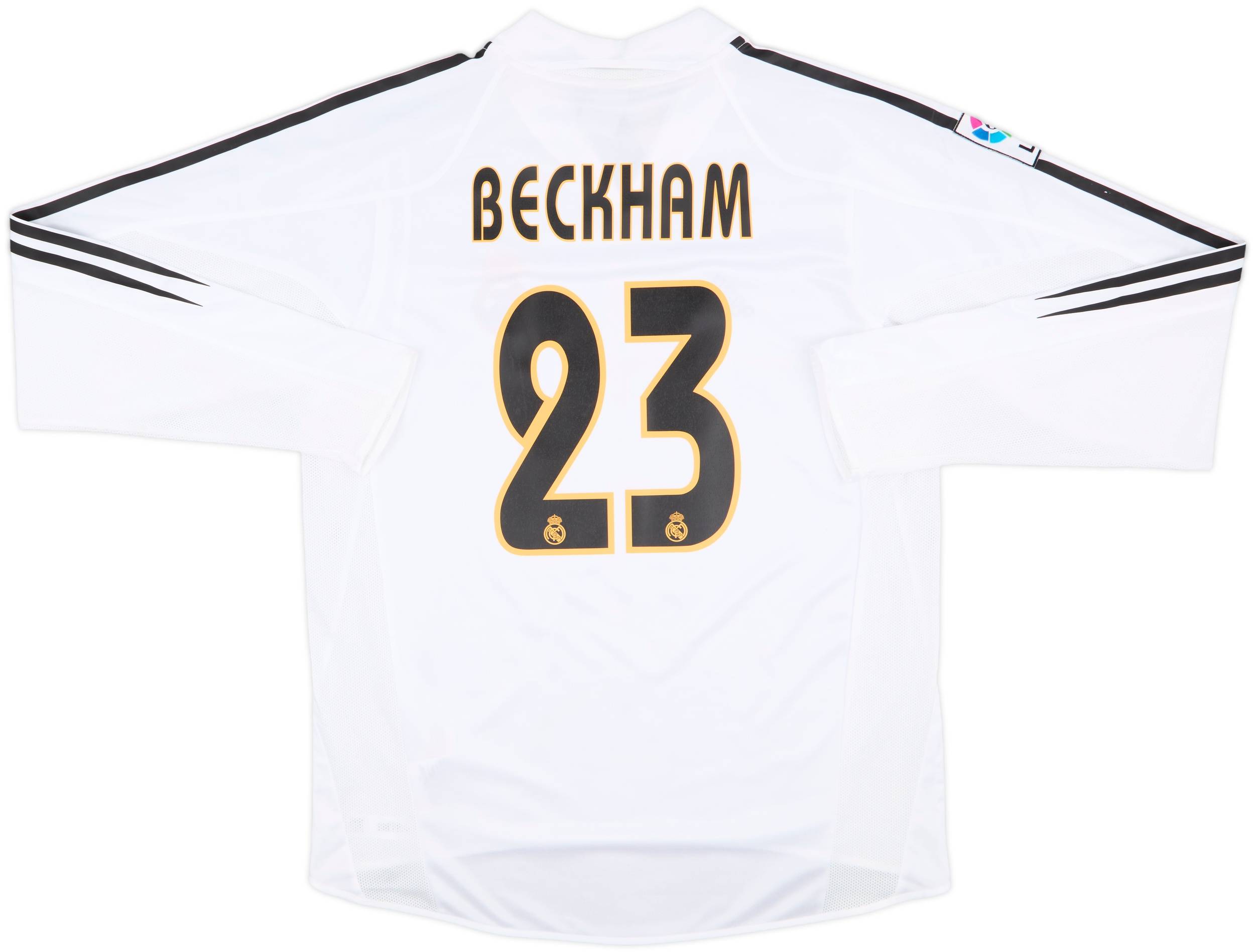 2004-05 Real Madrid Home L/S Shirt Beckham #23 (M)