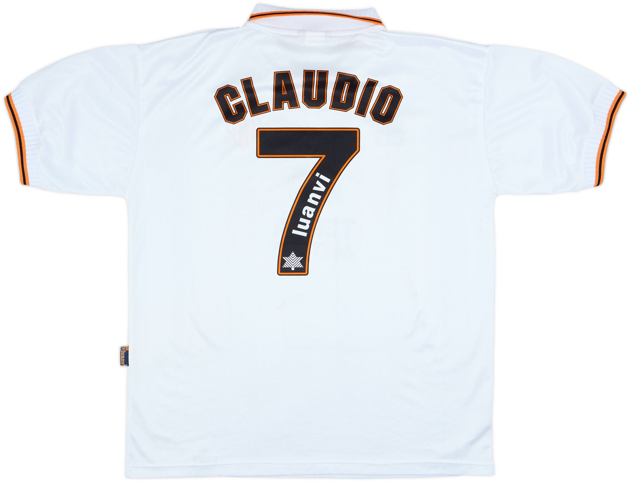 1998-99 Valencia Home Shirt Claudio #7 - 8/10 - (XL)