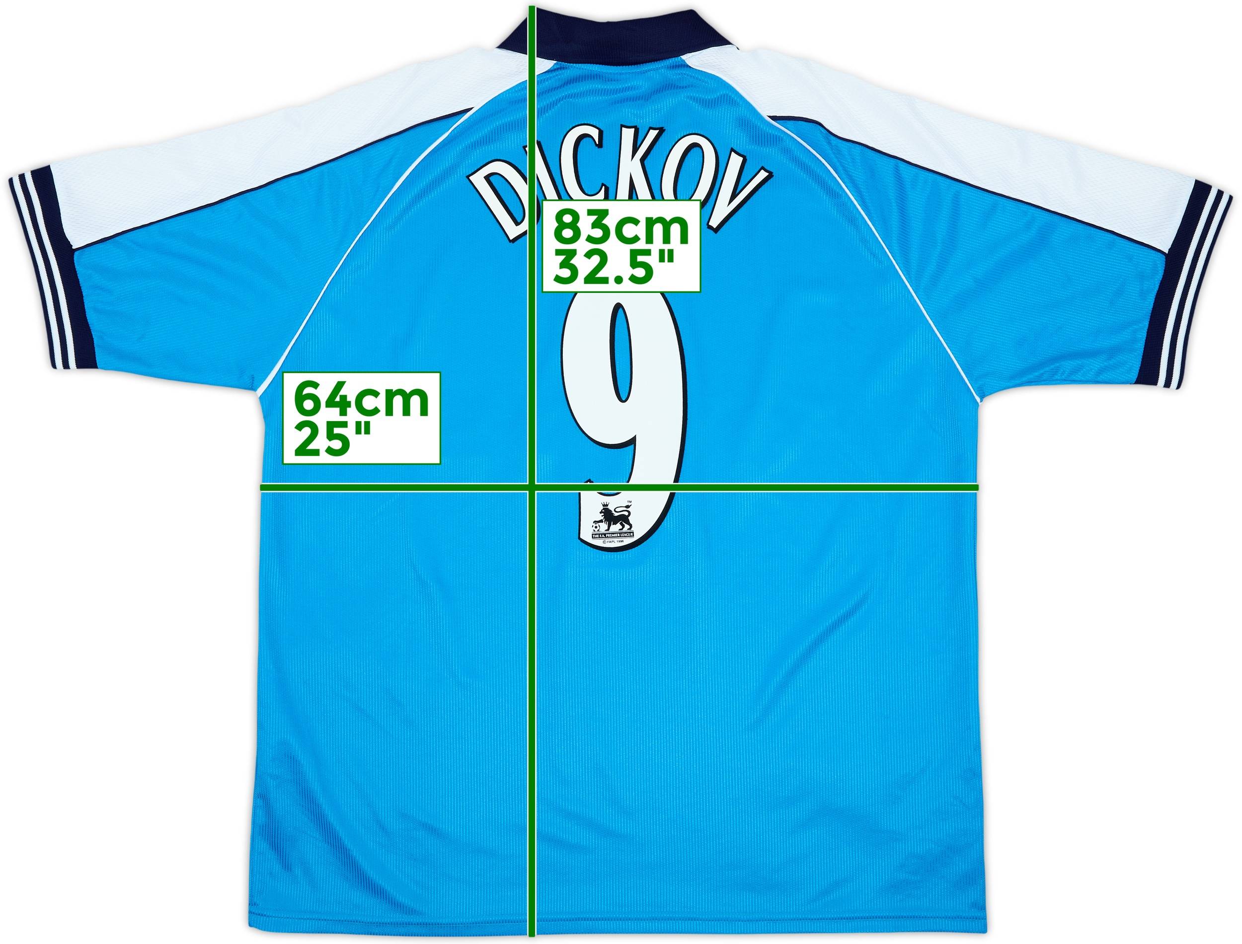 1999-01 Manchester City Home Shirt Dickov #9 - 9/10 - (XL)