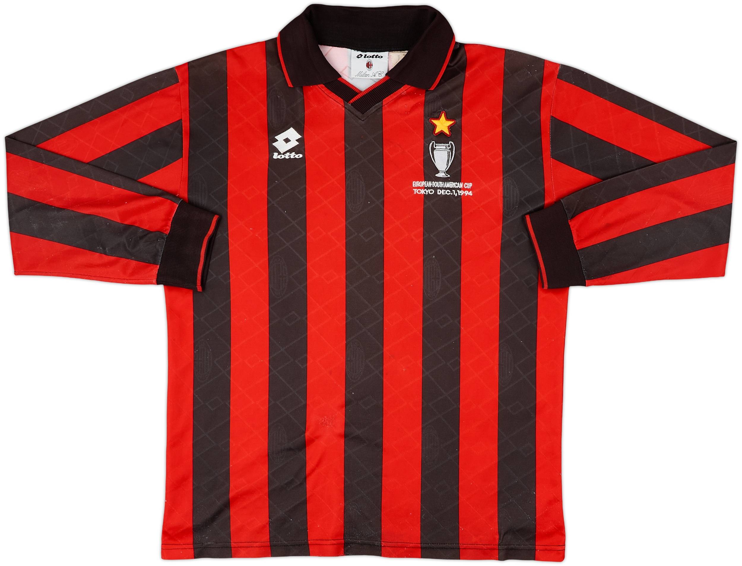 1994-95 AC Milan 'European-South American Cup' Home L/S Shirt - 7