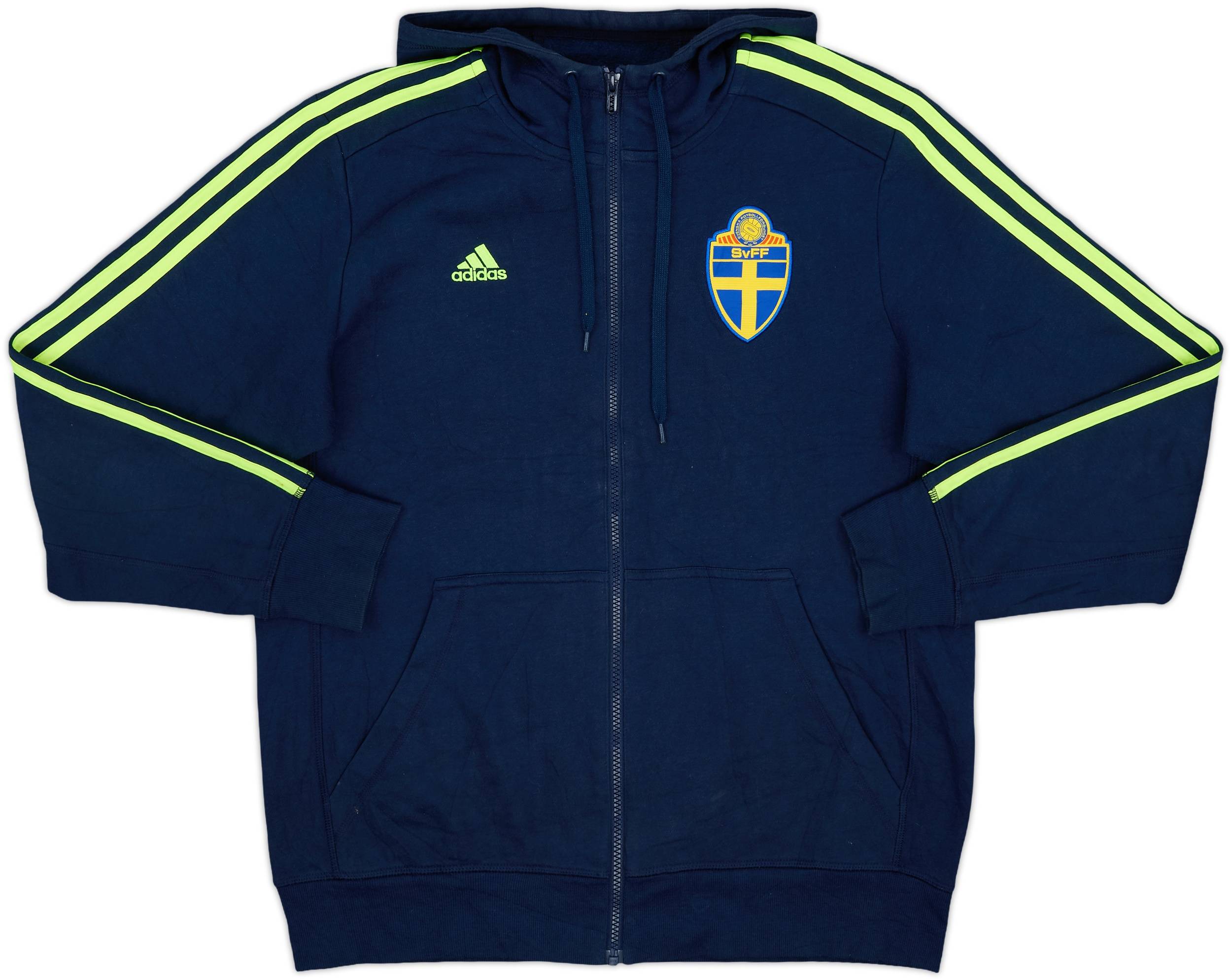 2015-16 Sweden adidas Hooded Track Jacket - 8/10 - (M)